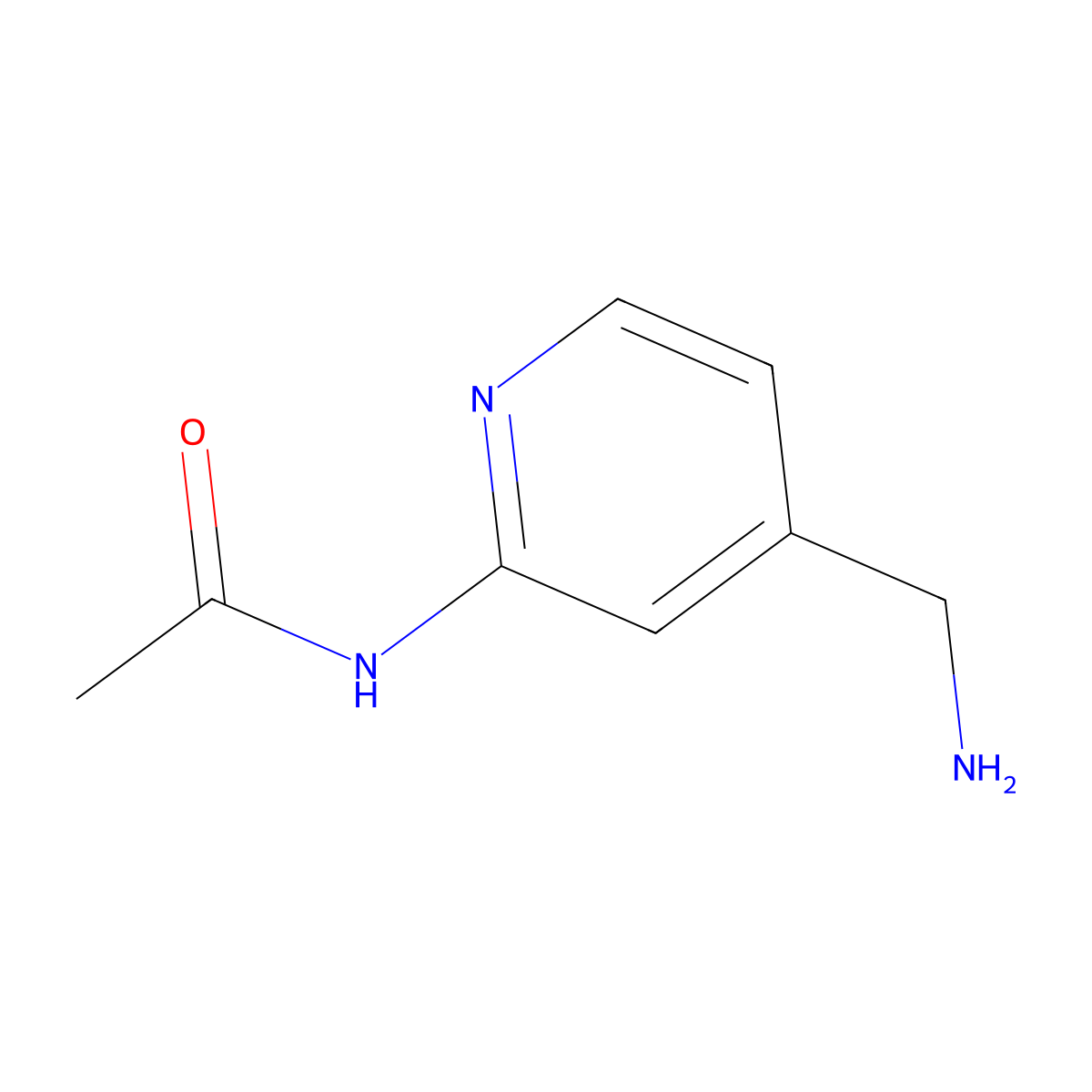 N-(4-(Aminomethyl)pyridin-2-yl)acetamide molecular structure, CAS 1367908-69-7