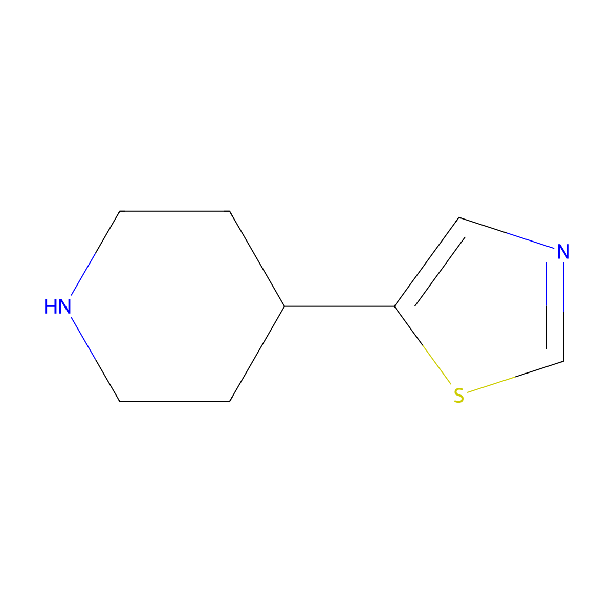 5-(Piperidin-4-yl)thiazole molecular structure, CAS 1367911-35-0