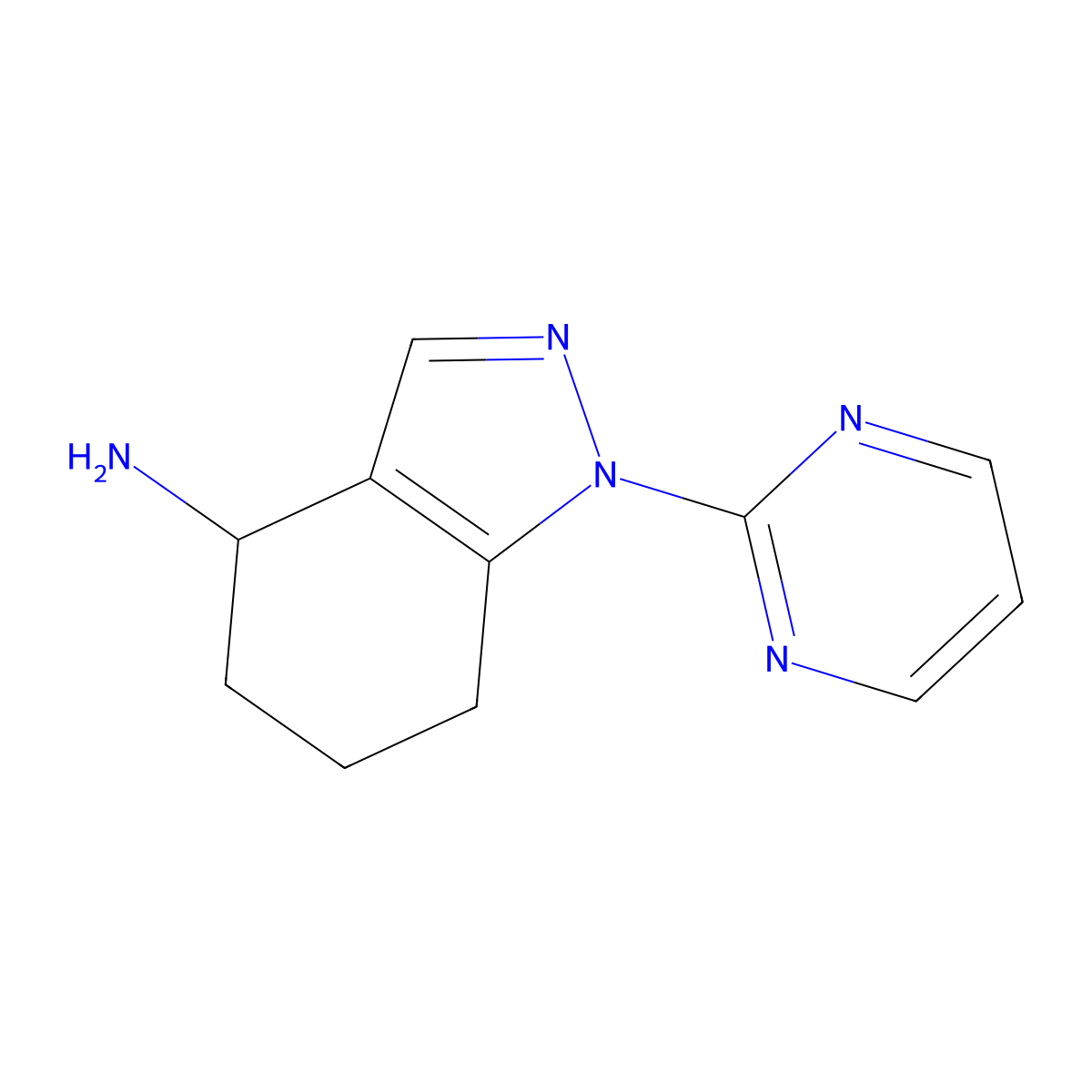 1-(Pyrimidin-2-yl)-4,5,6,7-tetrahydro-1H-indazol-4-amine molecular structure, CAS 1367912-60-4