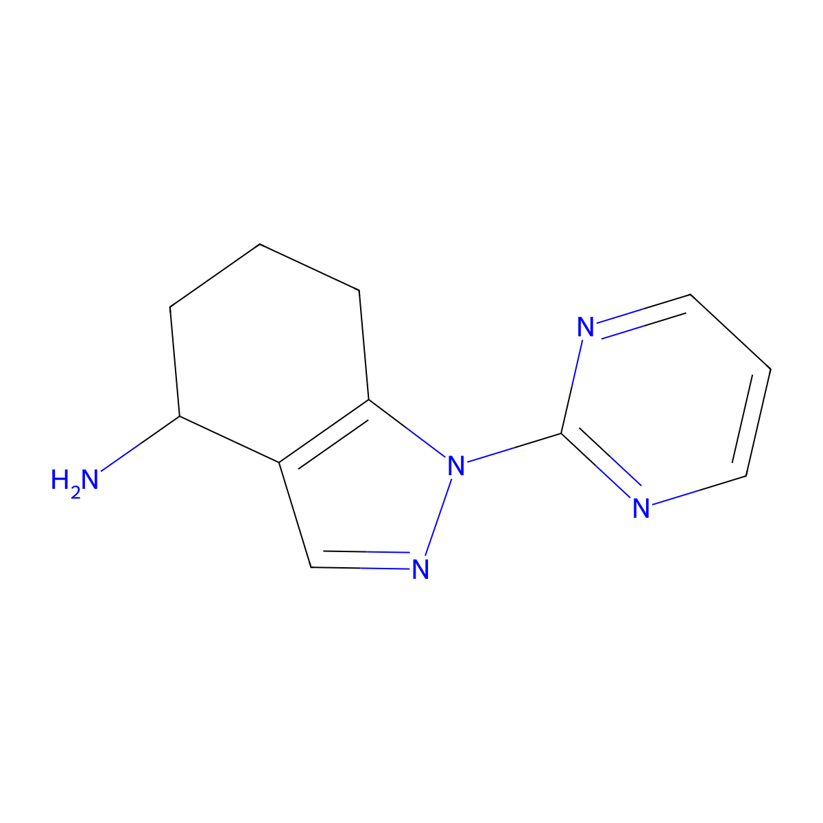 1-(Pyrimidin-2-yl)-4,5,6,7-tetrahydro-1H-indazol-4-amine molecular structure, CAS 1367912-60-4