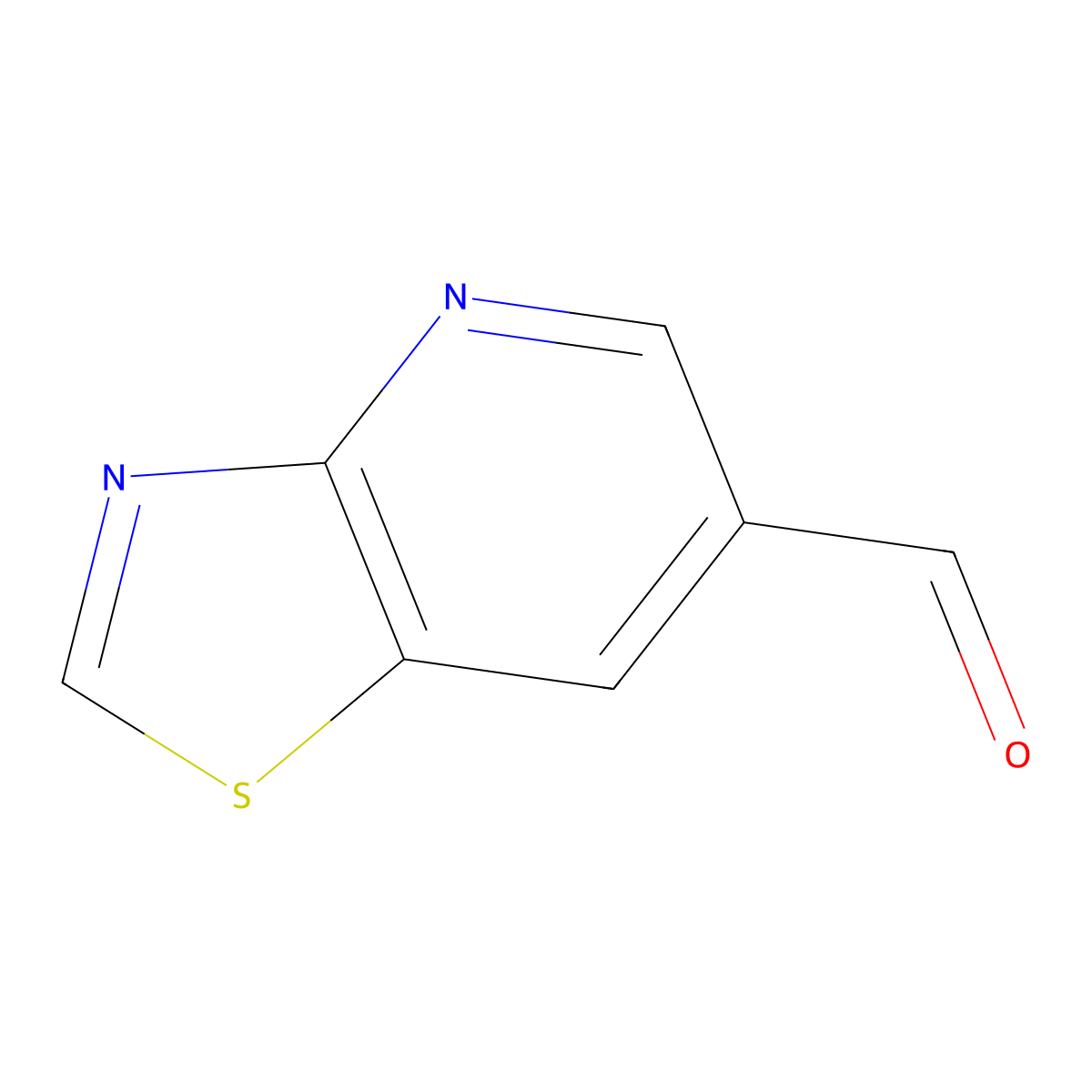 Thiazolo[4,5-b]pyridine-6-carbaldehyde molecular structure, CAS 1367917-16-5