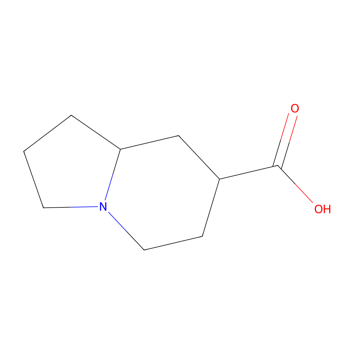 Octahydroindolizine-7-carboxylic acid molecular structure, CAS 1367917-55-2
