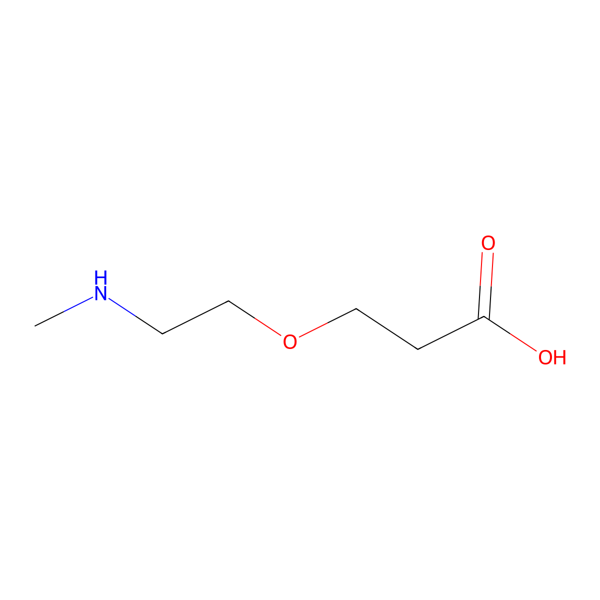 Methylamino-PEG1-acid molecular structure, CAS 1367918-21-5