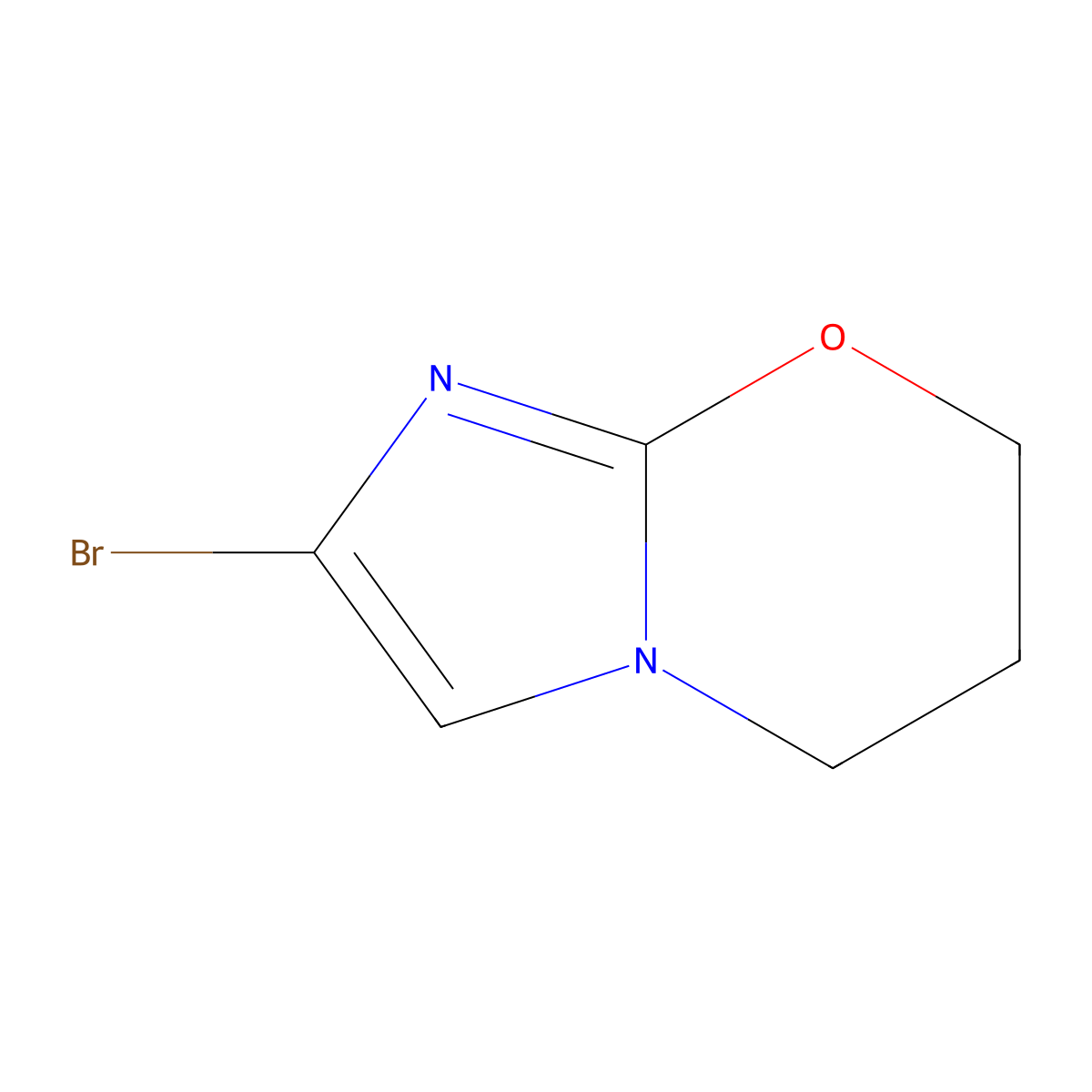 2-bromo-5H,6H,7H-imidazo(2,1-b)(1,3)oxazine molecular structure, CAS 1367919-17-2