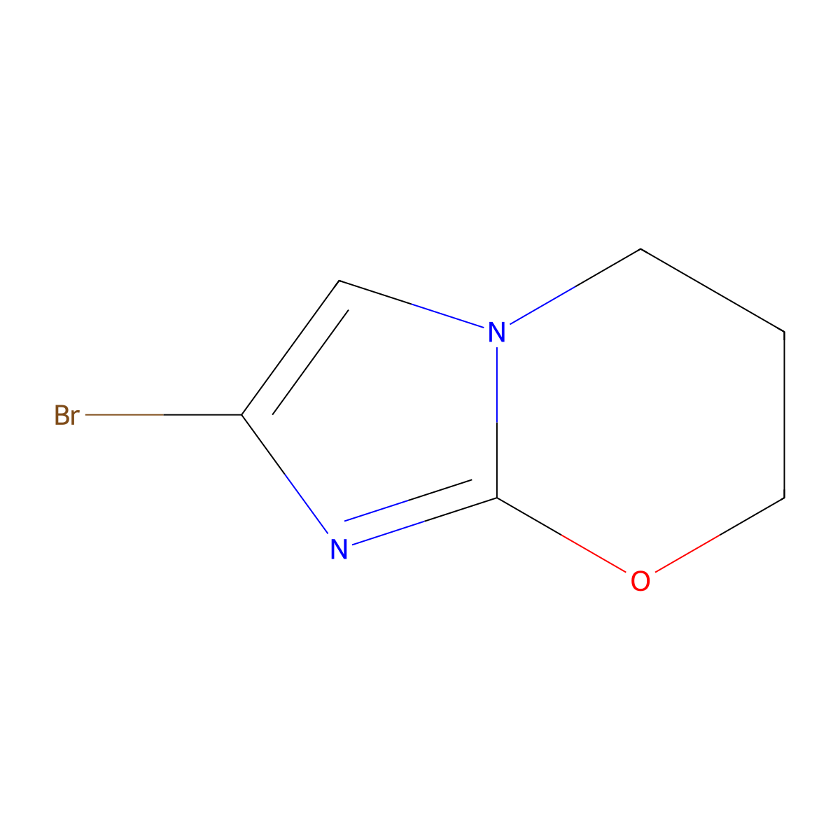 2-bromo-5H,6H,7H-imidazo(2,1-b)(1,3)oxazine molecular structure, CAS 1367919-17-2