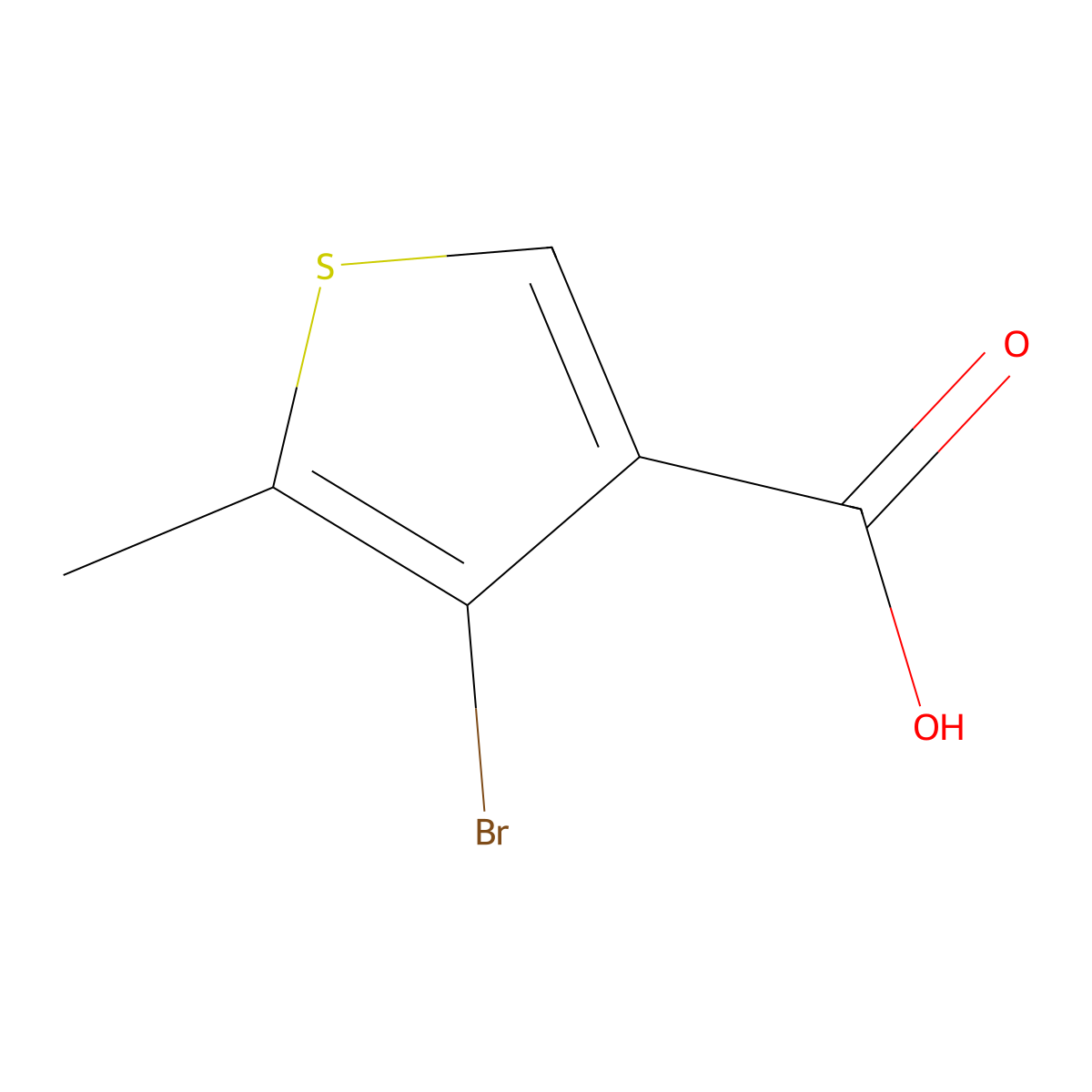4-Bromo-5-methylthiophene-3-carboxylic acid molecular structure, CAS 1367919-94-5