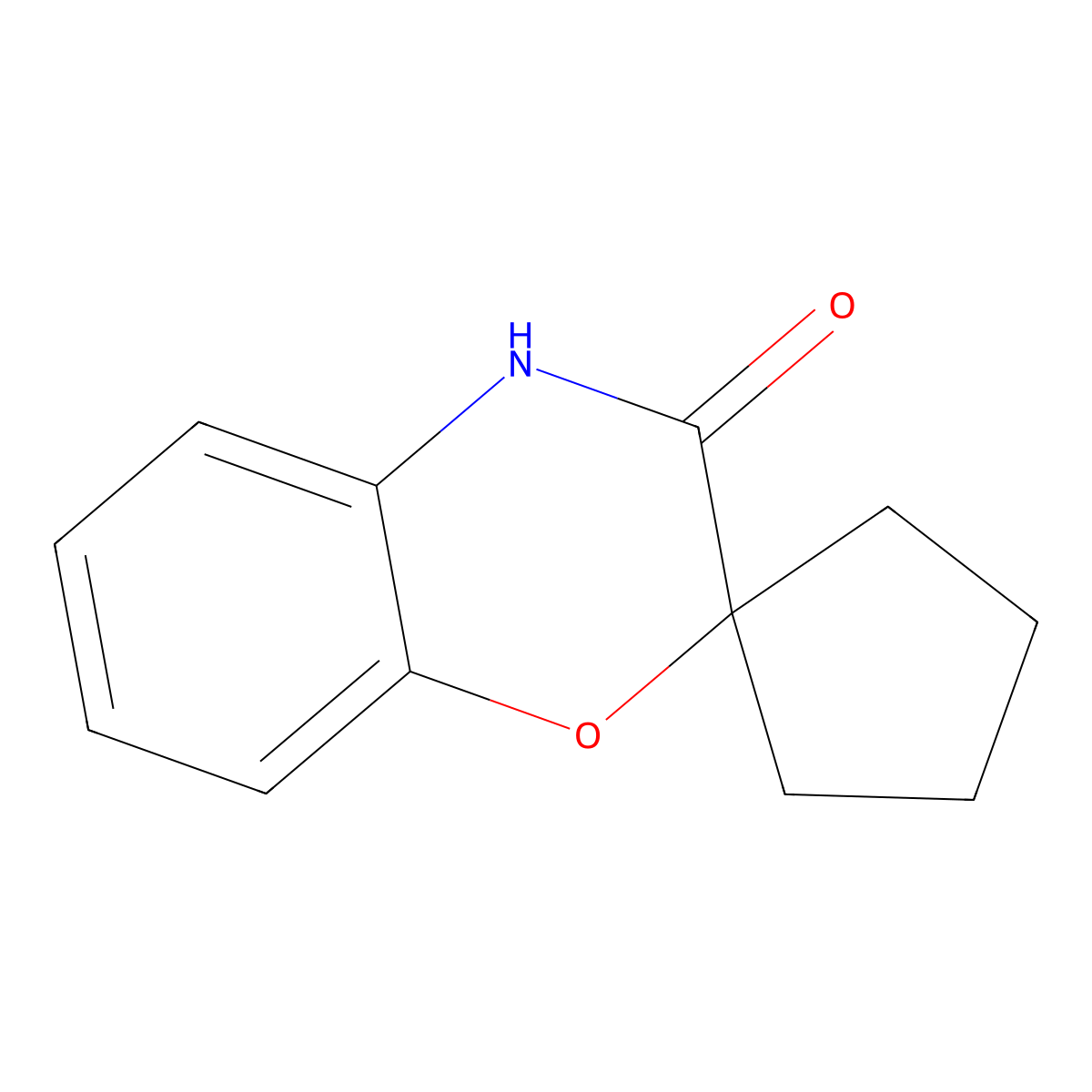 3,4-Dihydrospiro(1,4-benzoxazine-2,1'-cyclopentan)-3-one molecular structure, CAS 1367920-58-8