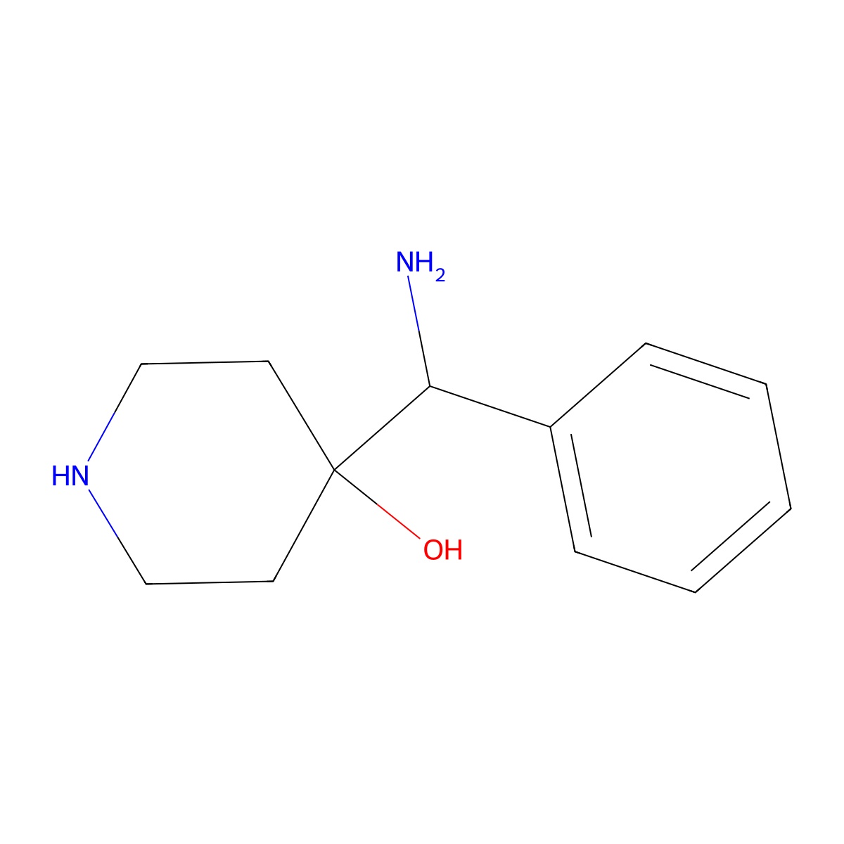4-[Amino(phenyl)methyl]piperidin-4-ol molecular structure, CAS 1367921-78-5