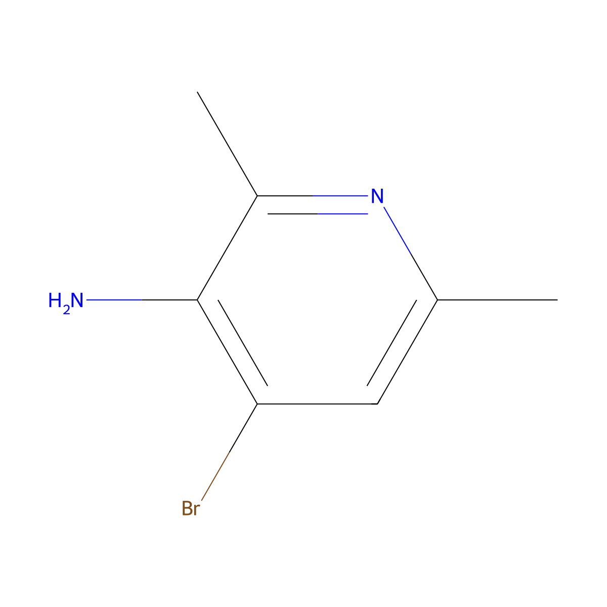 4-Bromo-2,6-dimethylpyridin-3-amine molecular structure, CAS 1367922-09-5