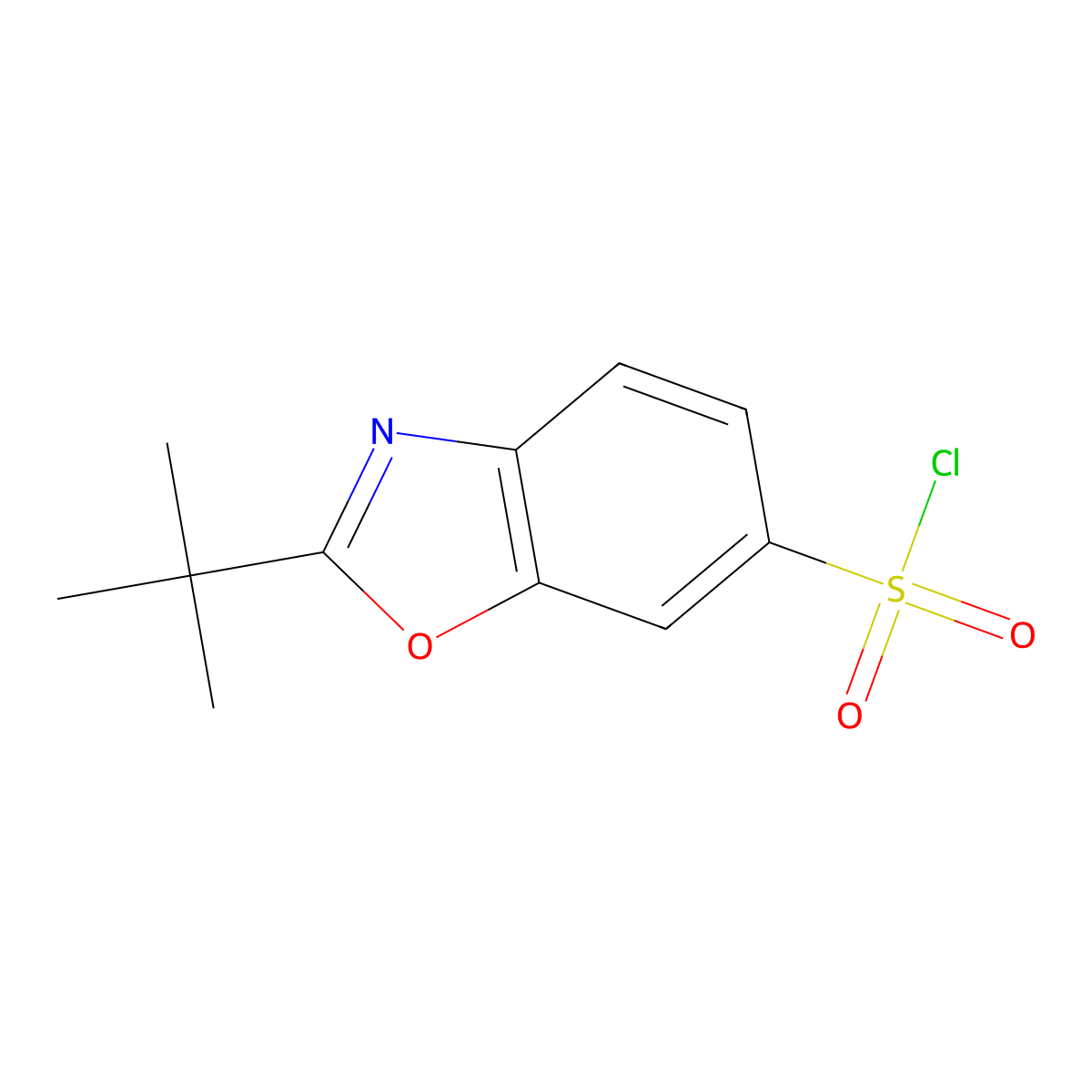 2-(tert-Butyl)benzo[d]oxazole-6-sulfonyl chloride molecular structure, CAS 1367922-29-9