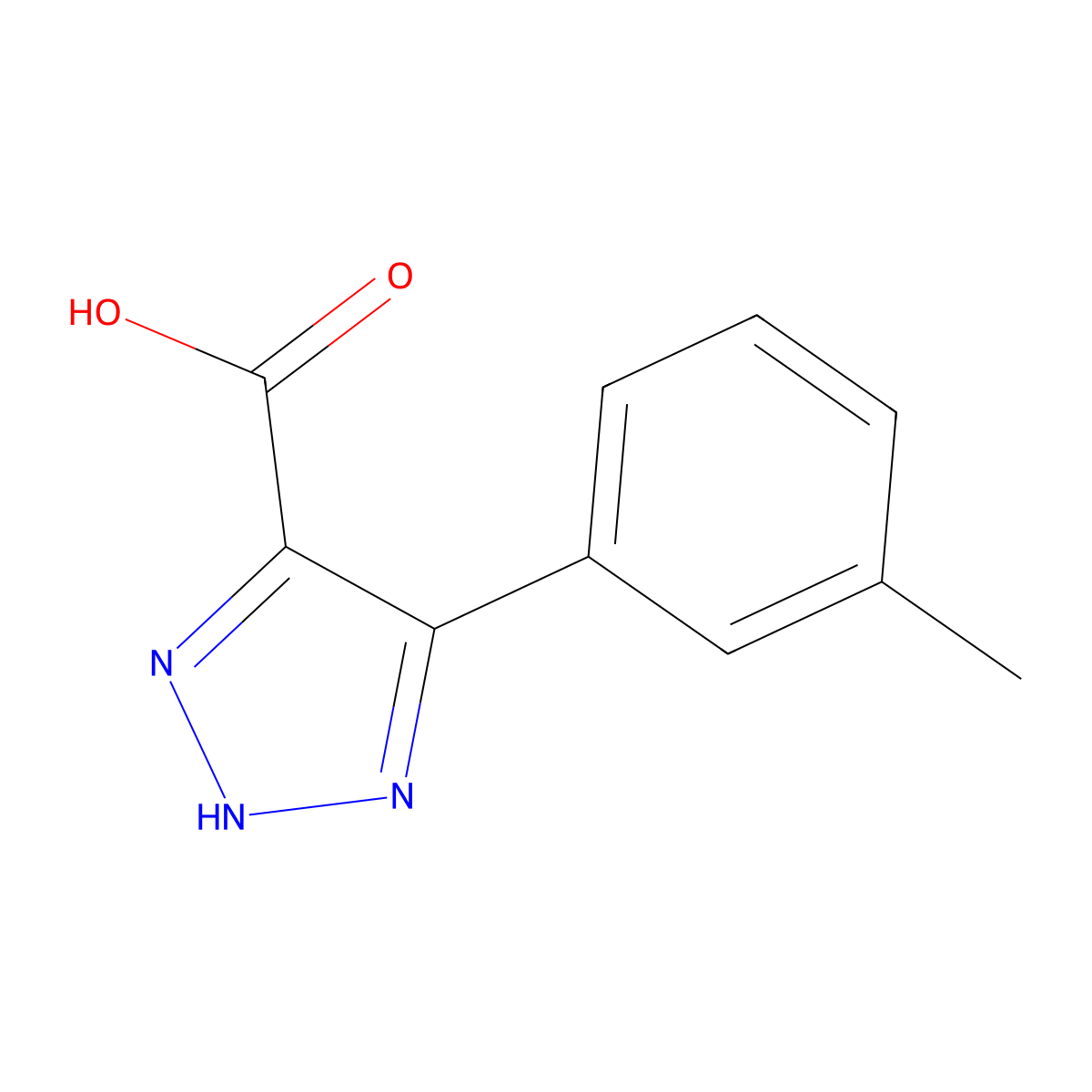 4-(m-tolyl)-1H-1,2,3-triazole-5-carboxylic acid molecular structure, CAS 1367924-80-8