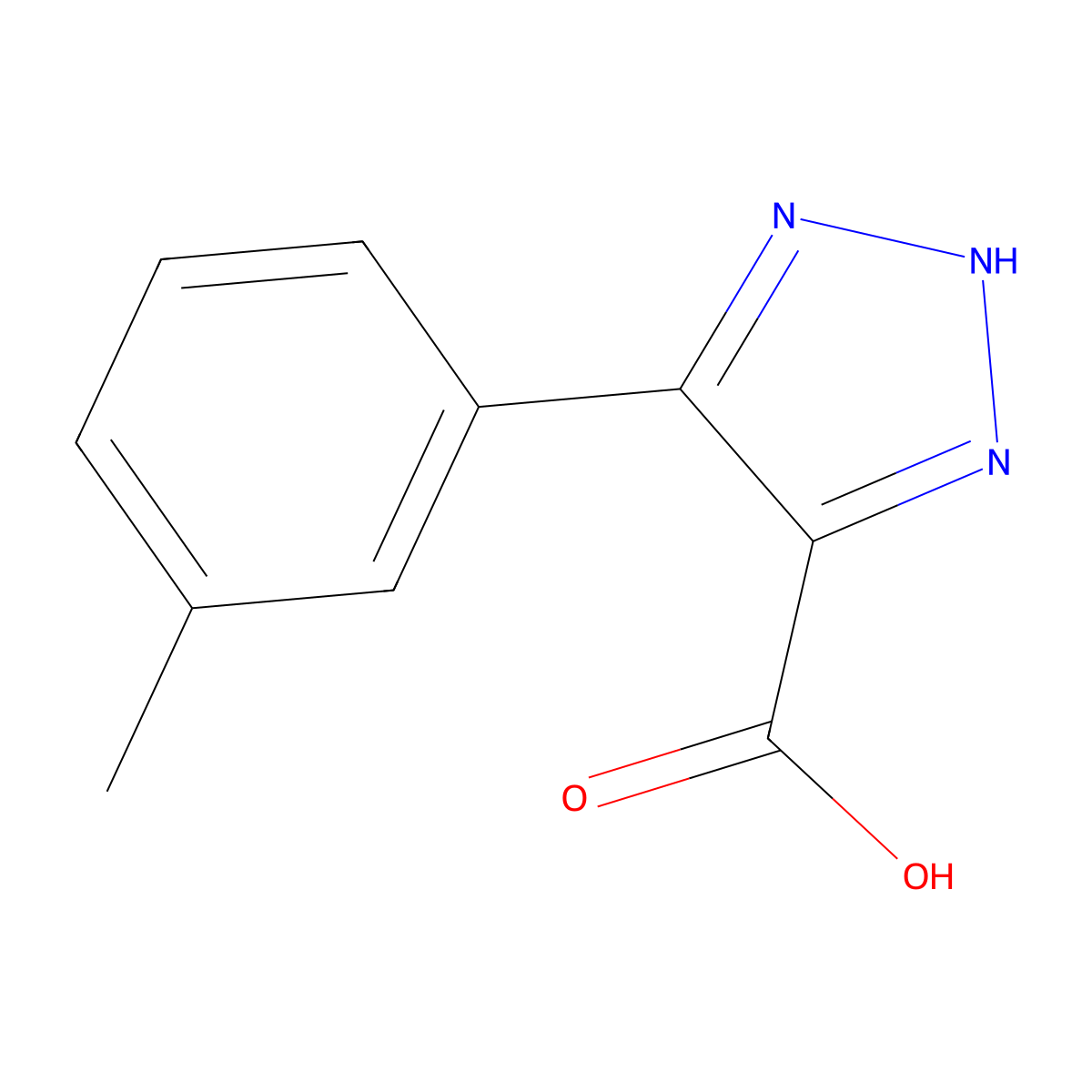 4-(m-tolyl)-1H-1,2,3-triazole-5-carboxylic acid molecular structure, CAS 1367924-80-8