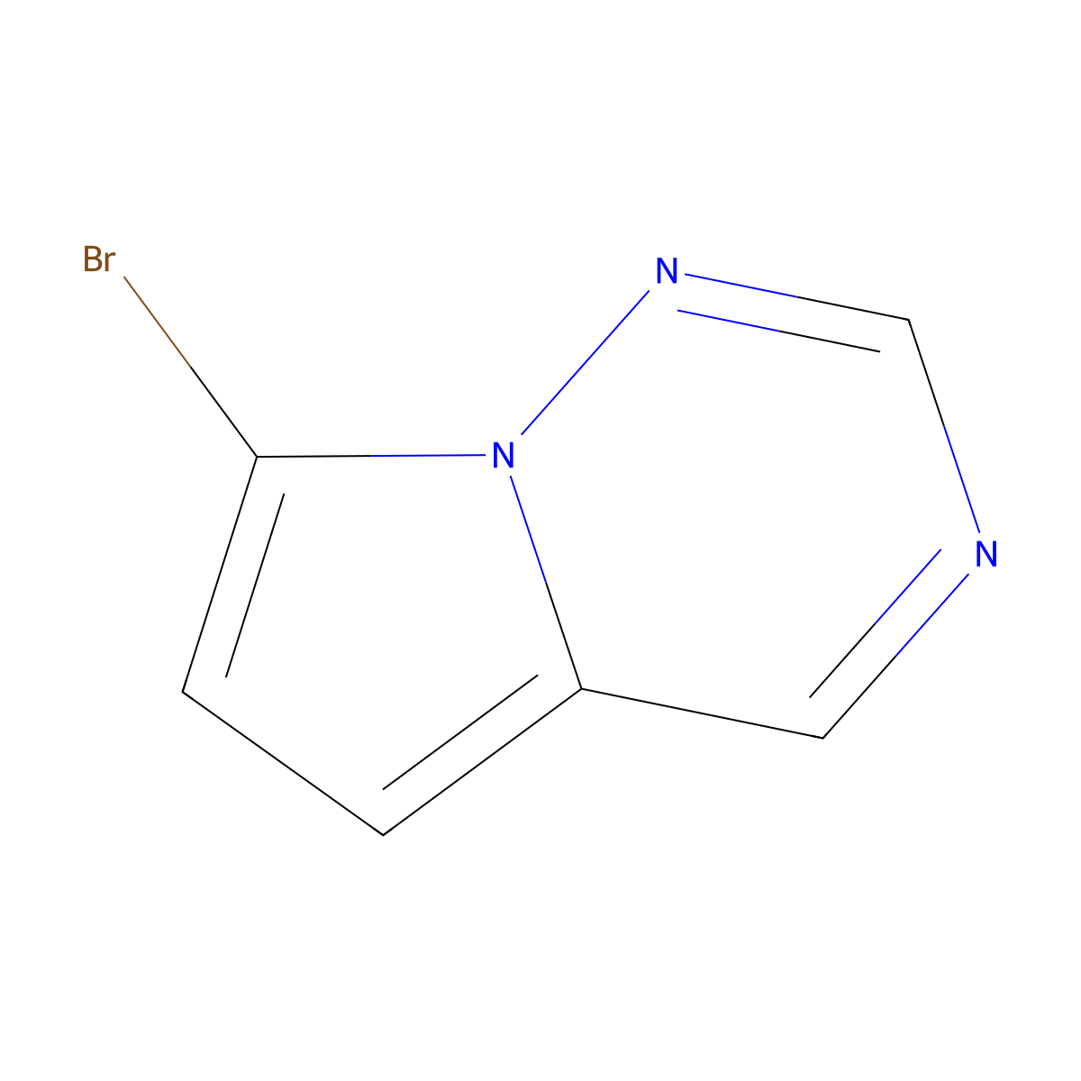 7-Bromopyrrolo[2,1-f][1,2,4]triazine molecular structure, CAS 1367926-31-5