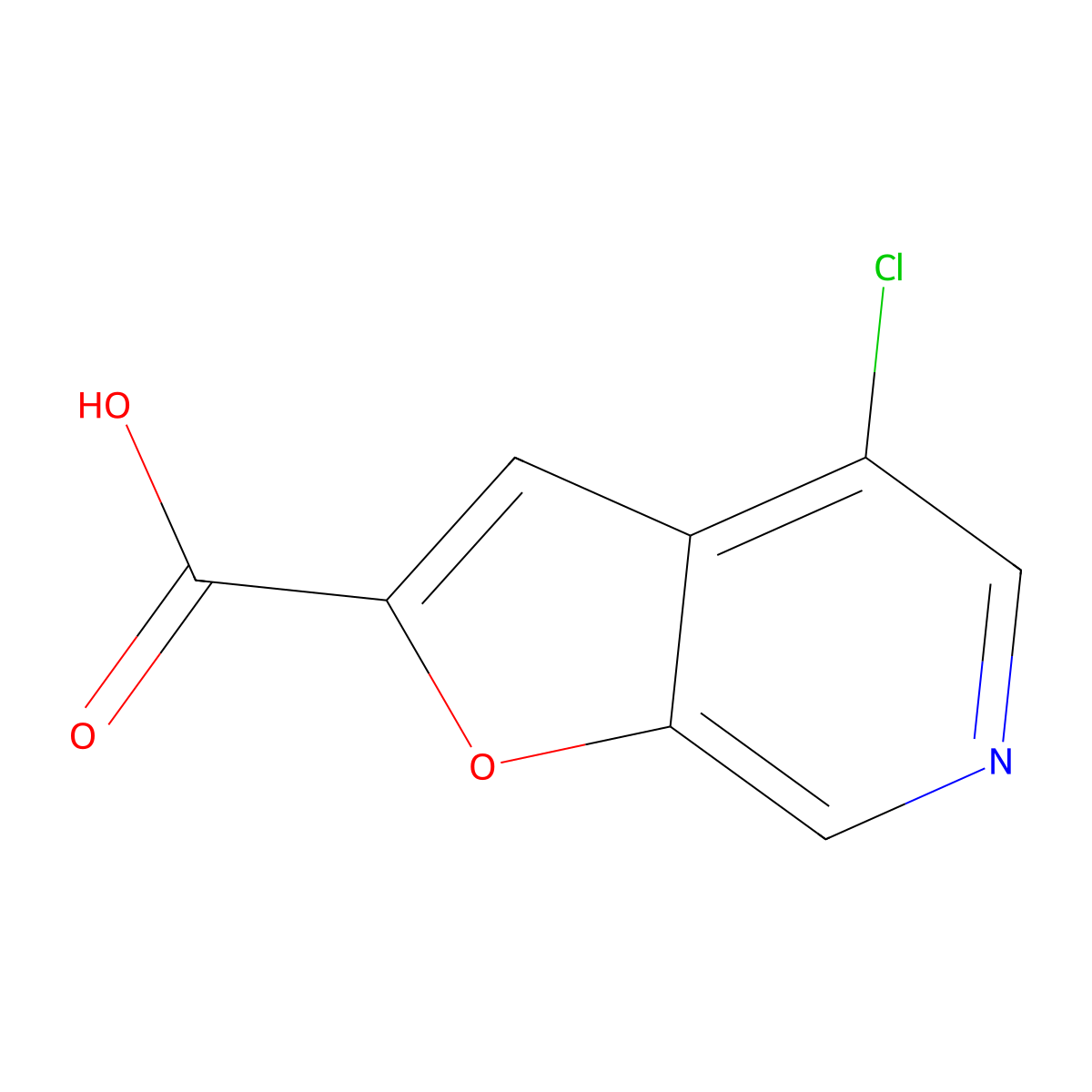 4-Chlorofuro[2,3-c]pyridine-2-carboxylic acid molecular structure, CAS 1367926-41-7