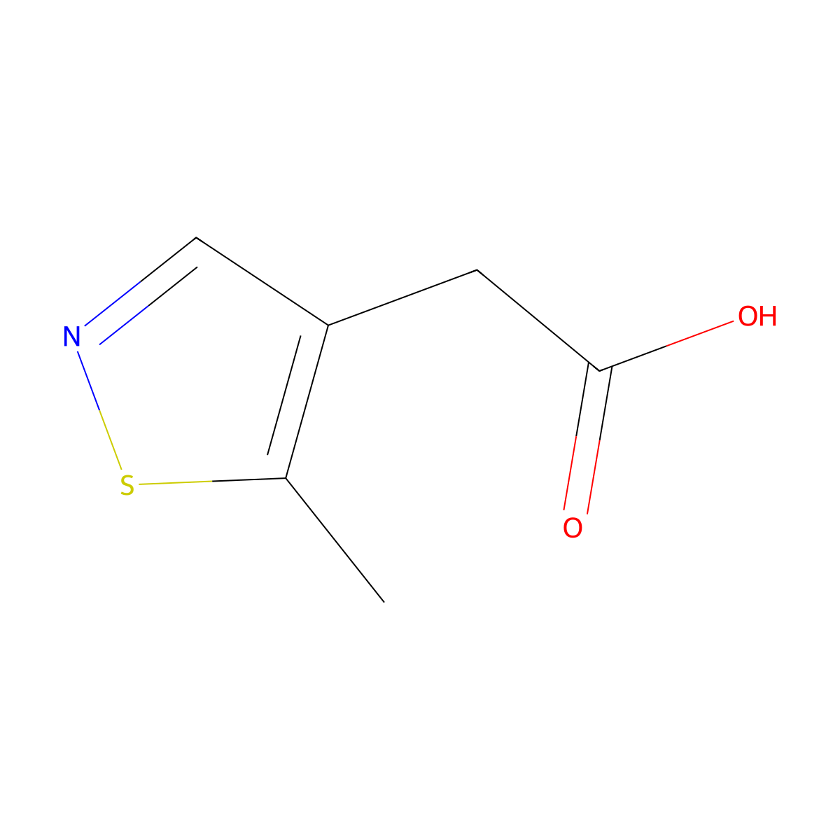 2-(5-Methyl-1,2-thiazol-4-yl)aceticacid molecular structure, CAS 1367927-63-6
