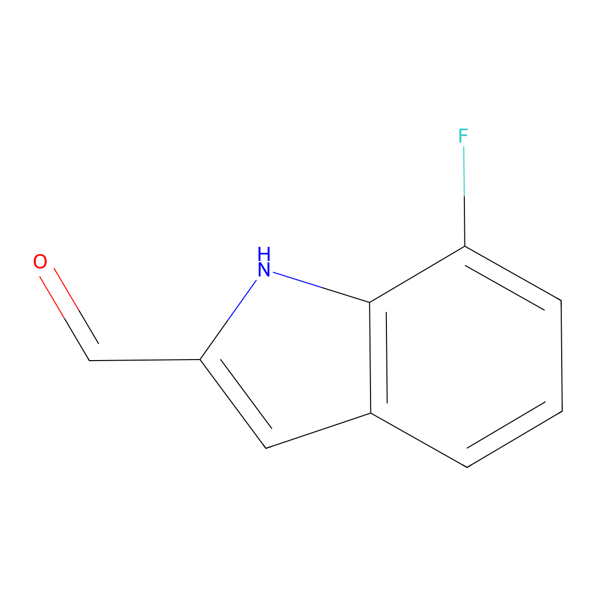 7-Fluoro-1H-indole-2-carbaldehyde molecular structure, CAS 1367930-66-2