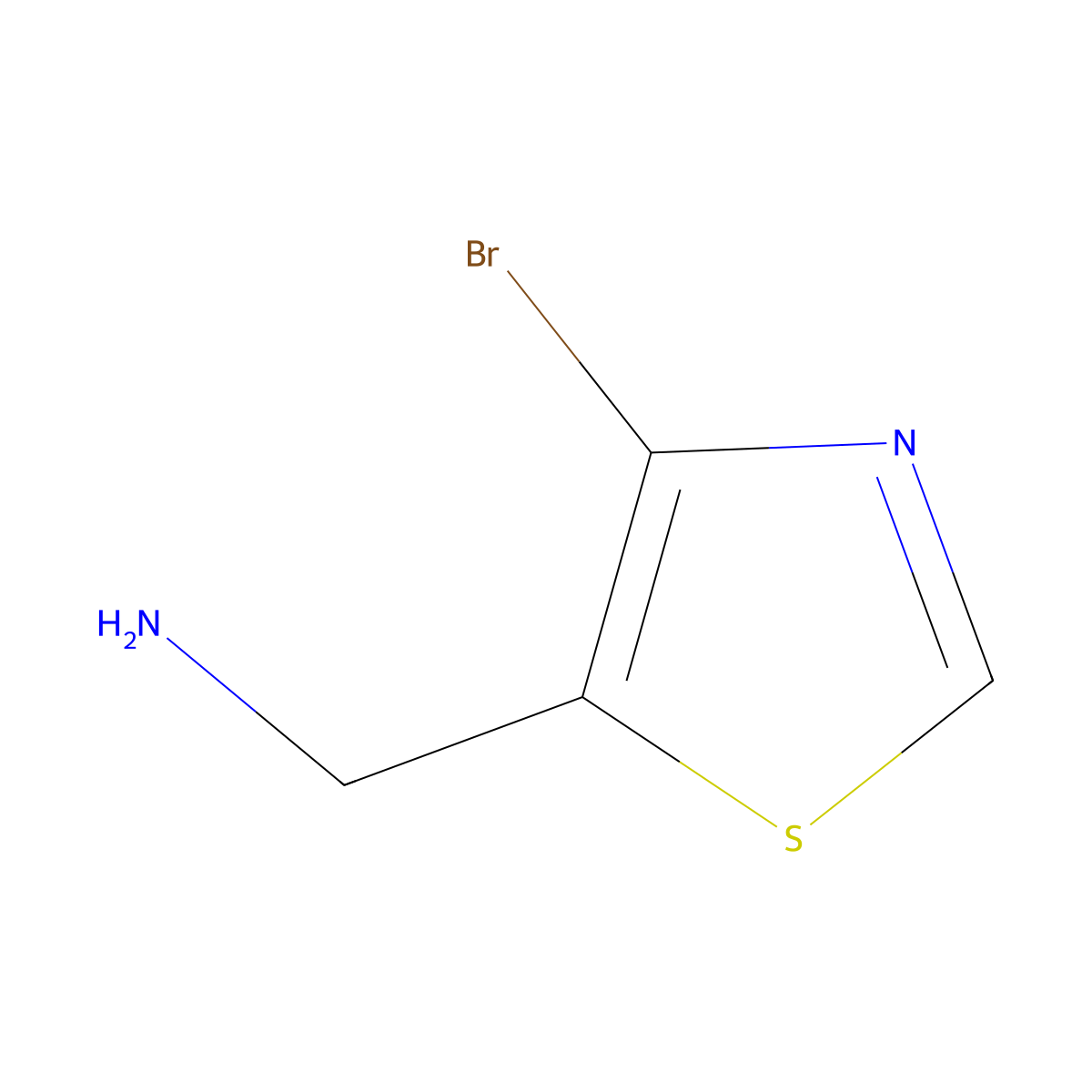 (4-Bromothiazol-5-yl)methanamine molecular structure, CAS 1367930-68-4