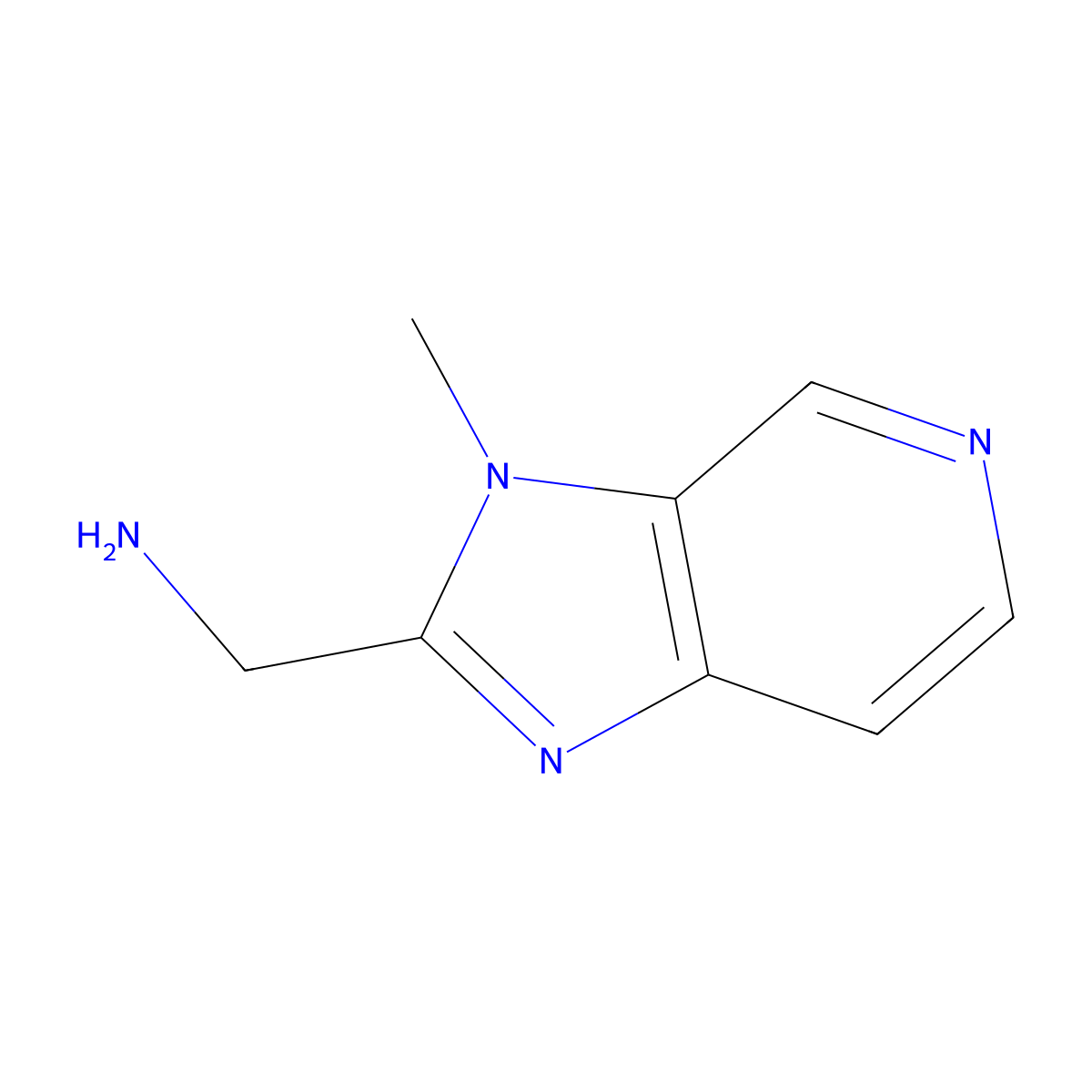 {3-methyl-3H-imidazo[4,5-c]pyridin-2-yl}methanamine molecular structure, CAS 1367931-48-3