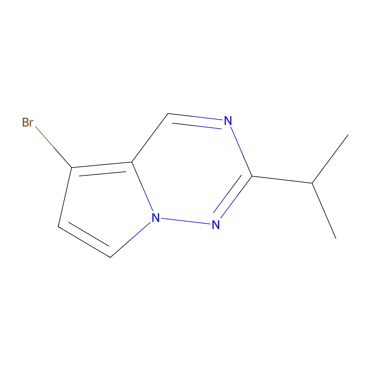 5-Bromo-2-(propan-2-yl)pyrrolo[2,1-f][1,2,4]triazine molecular structure, CAS 1367933-19-4