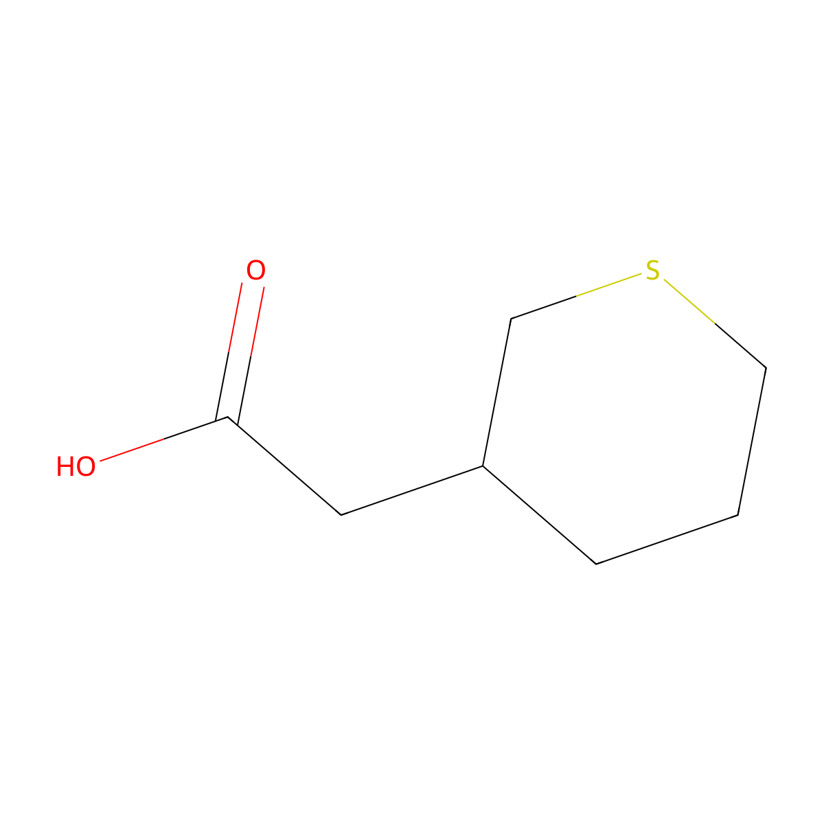 2-(Thian-3-yl)acetic acid molecular structure, CAS 1367934-08-4
