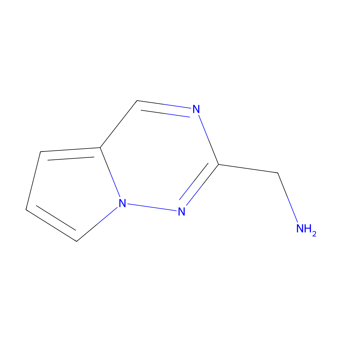 1-{Pyrrolo[2,1-F][1,2,4]triazin-2-YL}methanamine molecular structure, CAS 1367935-52-1