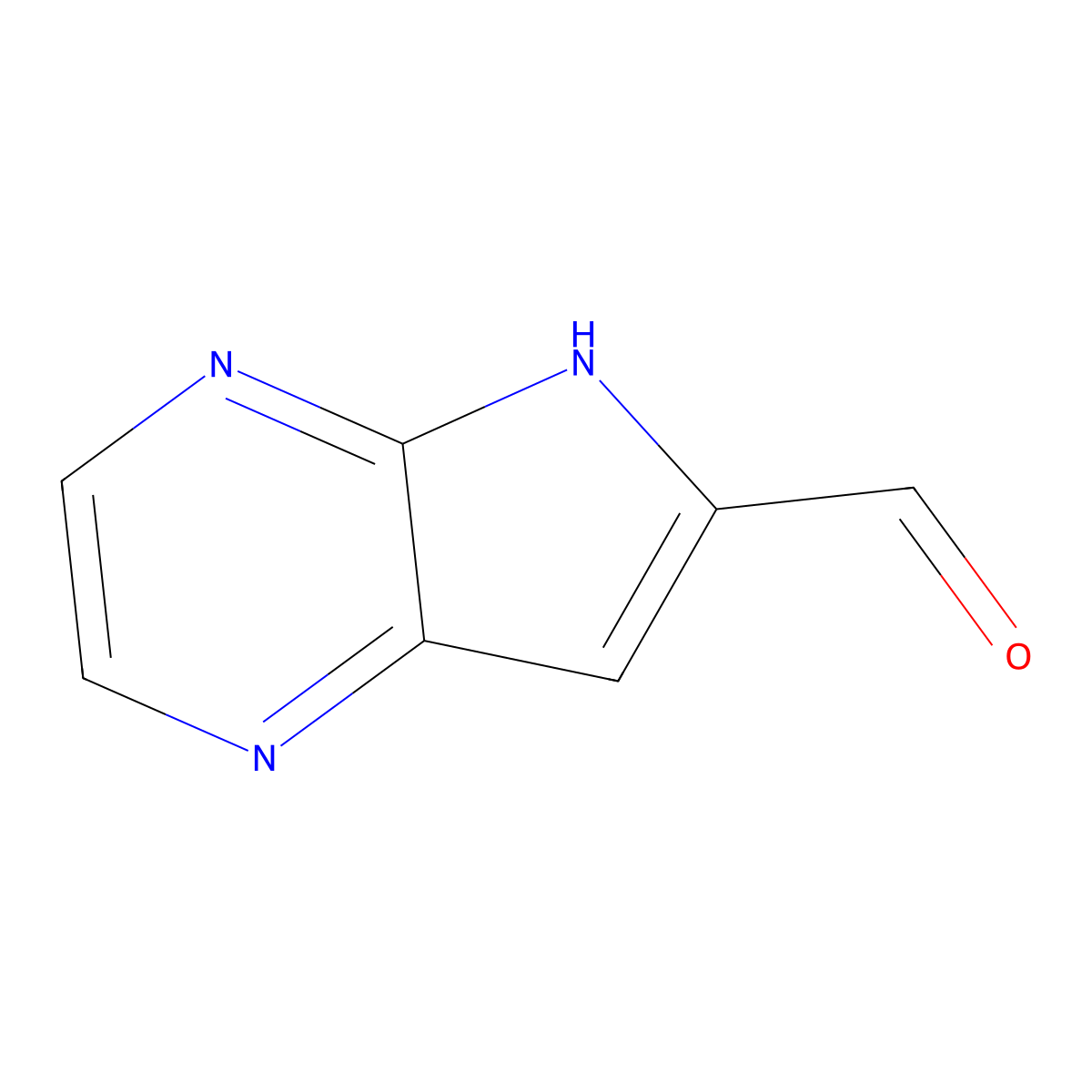 5H-Pyrrolo[2,3-b]pyrazine-6-carbaldehyde molecular structure, CAS 1367935-72-5