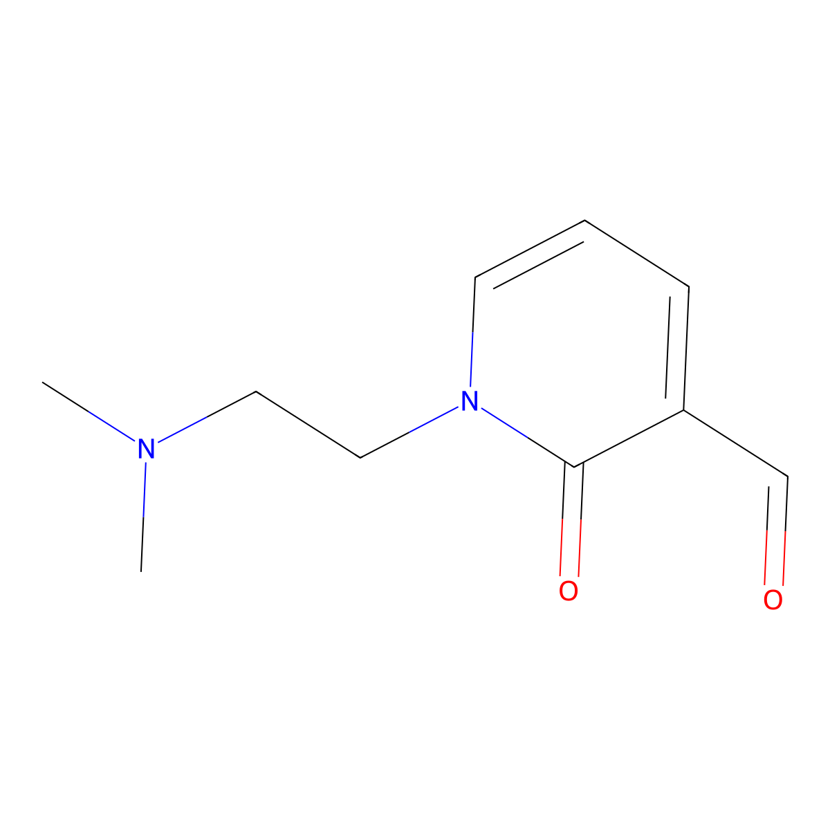 1-[2-(Dimethylamino)ethyl]-2-oxo-1,2-dihydropyridine-3-carbaldehyde molecular structure, CAS 1367935-81-6