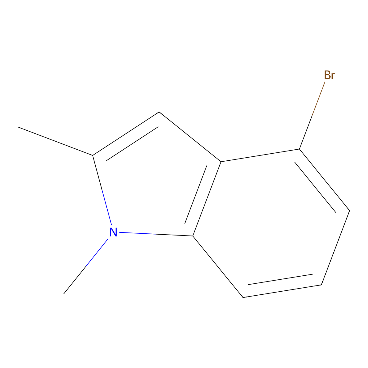 4-Bromo-1,2-dimethyl-1H-indole molecular structure, CAS 1367936-66-0