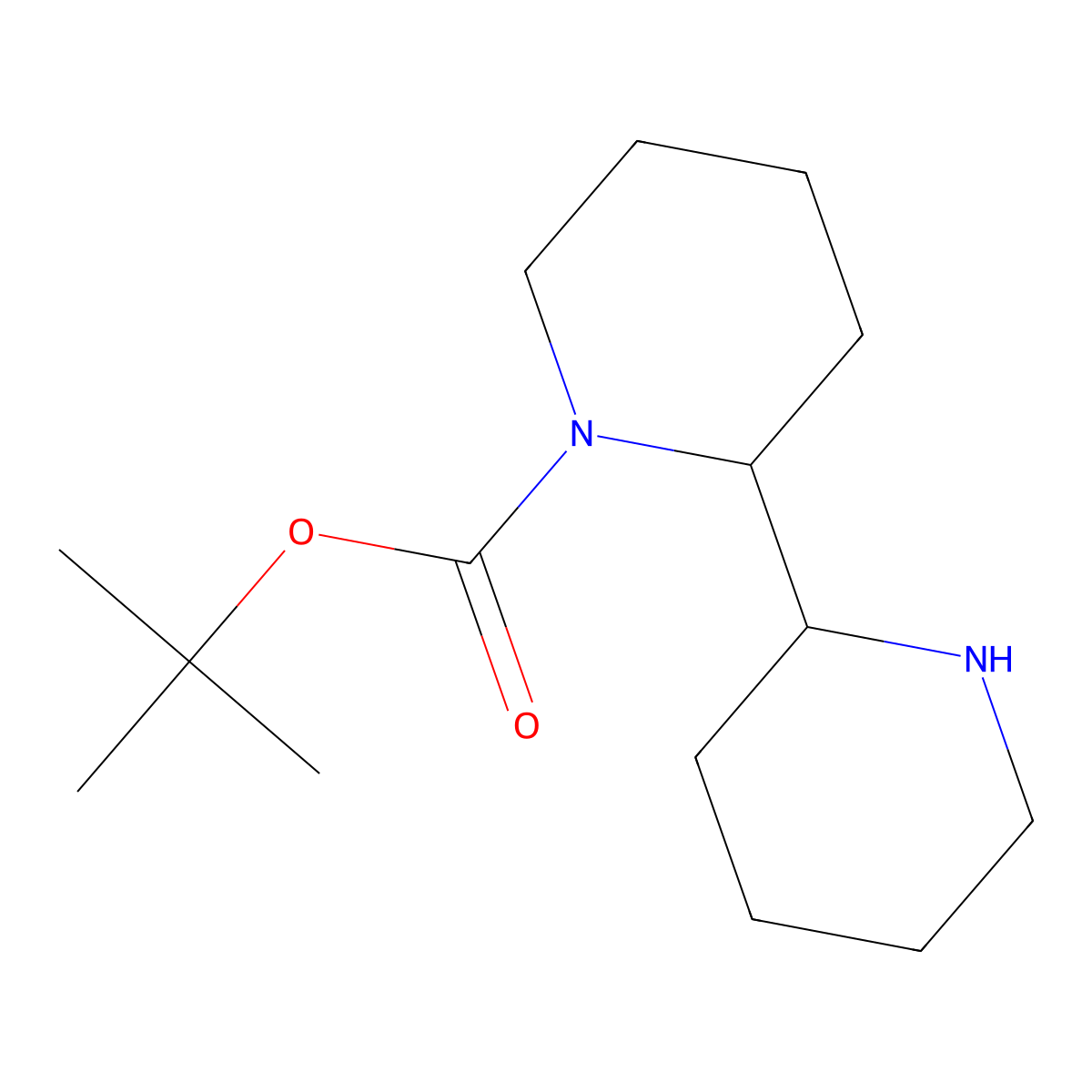(2,2'-Bipiperidine)-1-carboxylic acid, 1,1-dimethylethyl ester molecular structure, CAS 1367936-67-1