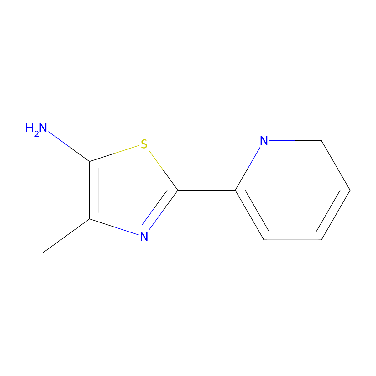 4-Methyl-2-(pyridin-2-yl)thiazol-5-amine molecular structure, CAS 1367936-73-9