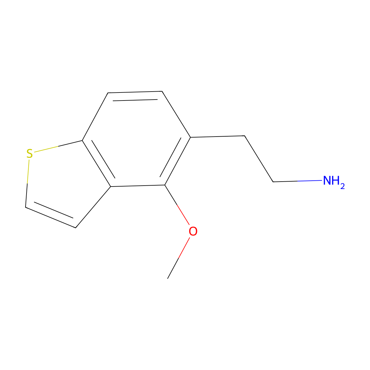 2-(4-Methoxy-1-benzothiophen-5-yl)ethanamine molecular structure, CAS 1367937-55-0