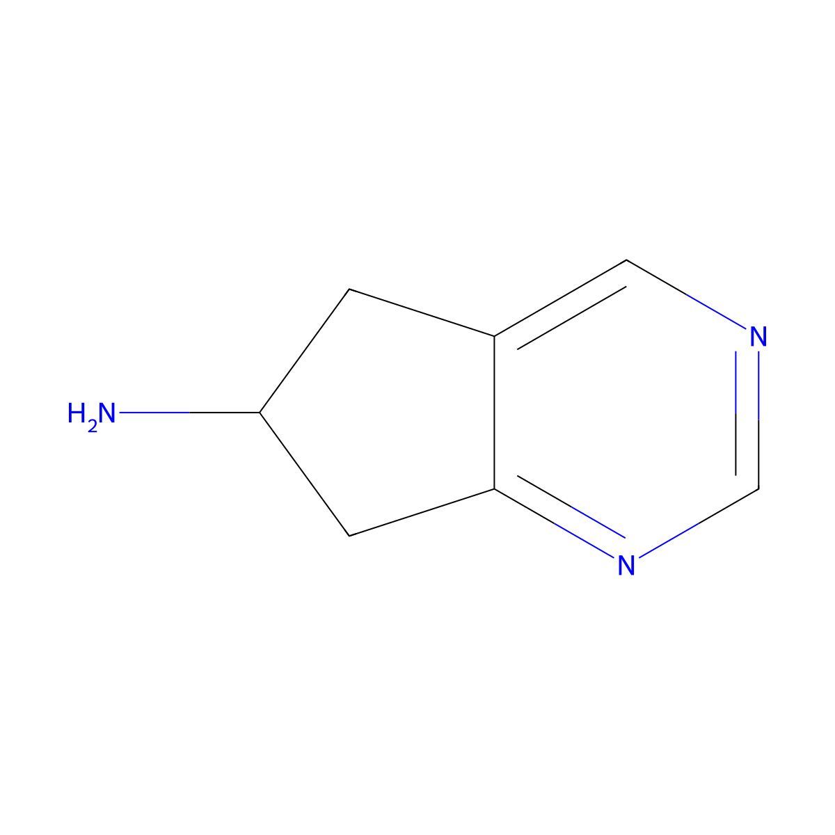 6,7-Dihydro-5H-cyclopenta[d]pyrimidin-6-amine molecular structure, CAS 1367939-42-1