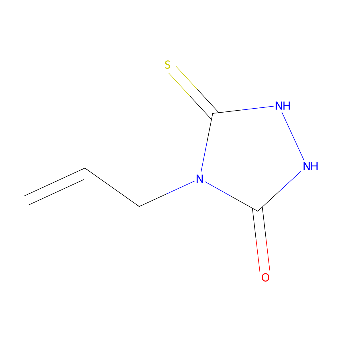 4-(prop-2-en-1-yl)-3-sulfanyl-4,5-dihydro-1H-1,2,4-triazol-5-one molecular structure, CAS 136794-22-4