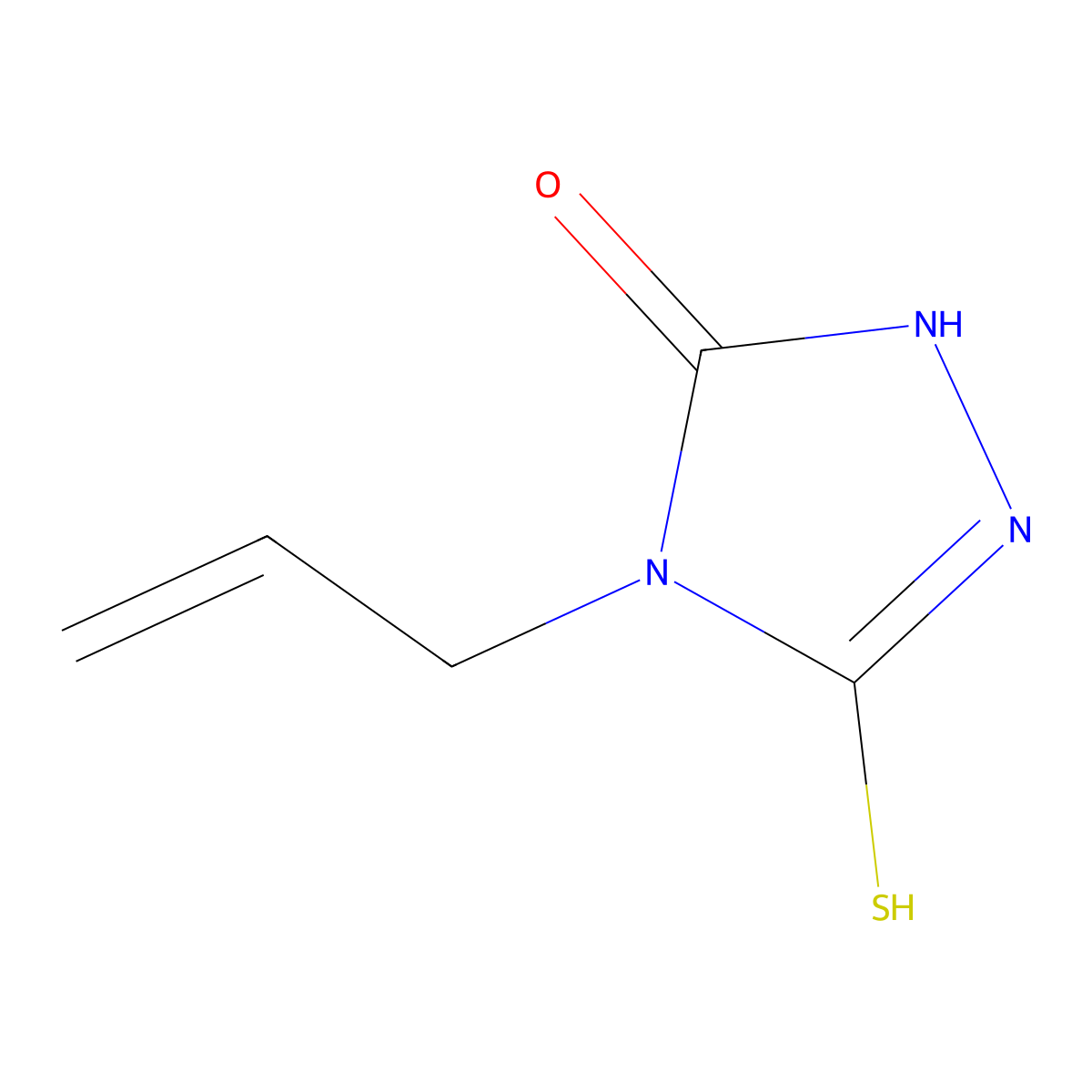 4-(prop-2-en-1-yl)-3-sulfanyl-4,5-dihydro-1H-1,2,4-triazol-5-one molecular structure, CAS 136794-22-4