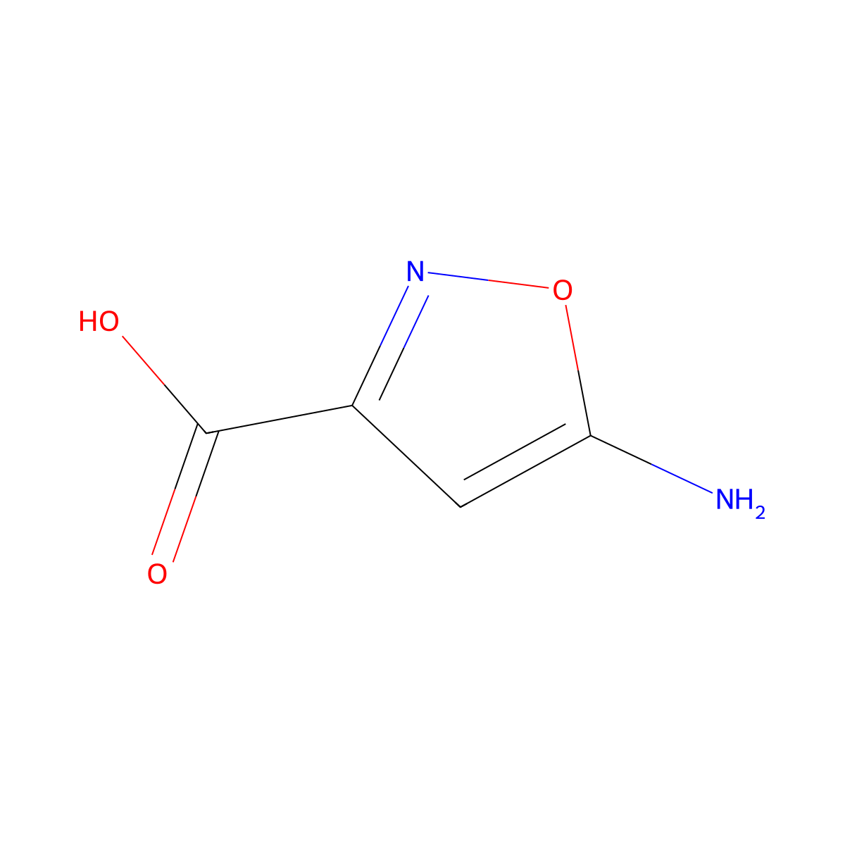 5-Aminoisoxazole-3-carboxylic acid molecular structure, CAS 1367940-06-4