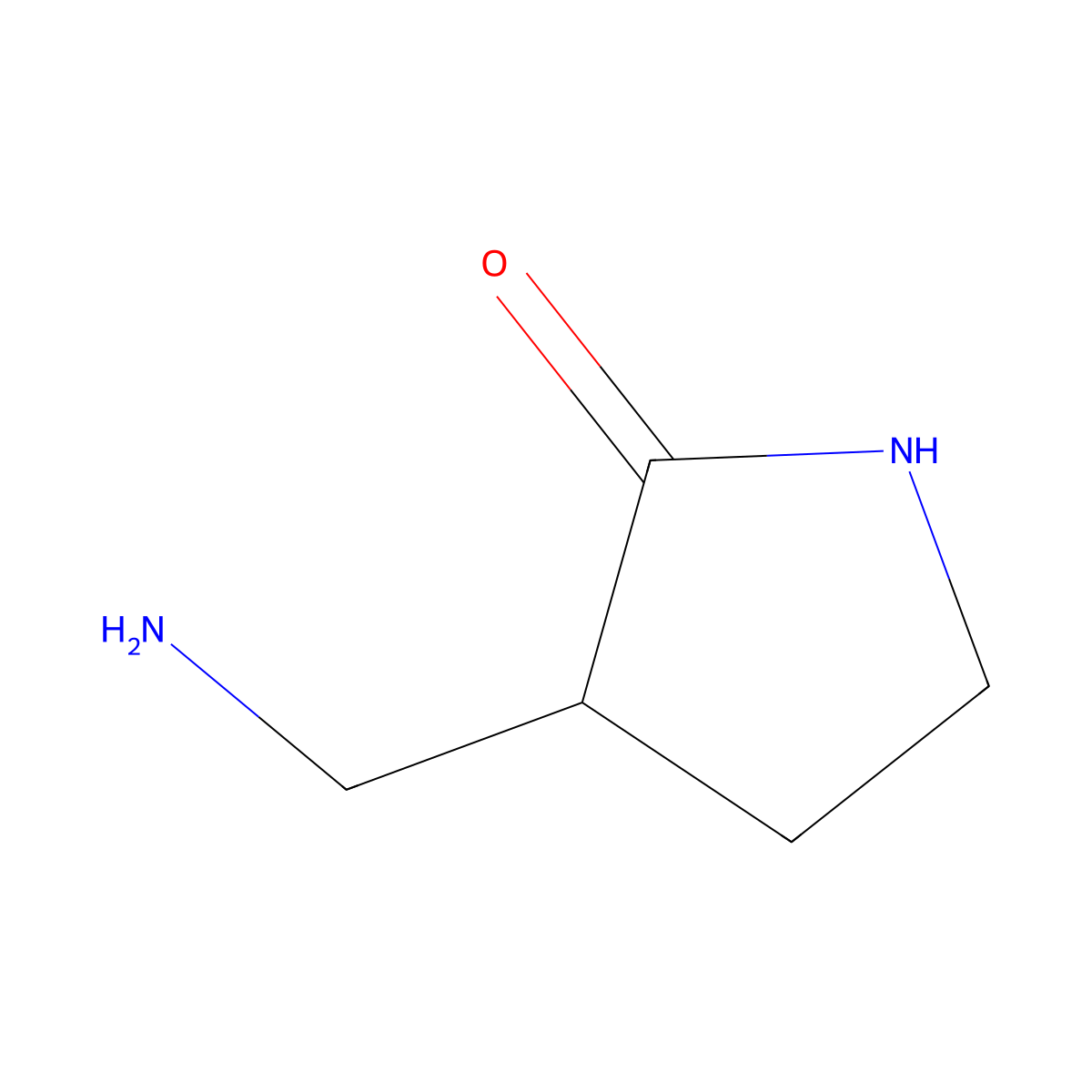 3-(Aminomethyl)pyrrolidin-2-one molecular structure, CAS 1367941-61-4