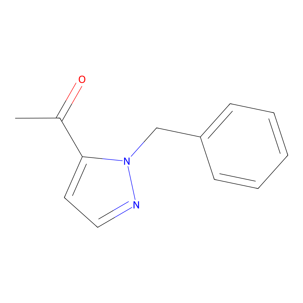 1-(1-benzyl-1H-pyrazol-5-yl)ethan-1-one molecular structure, CAS 1367941-69-2