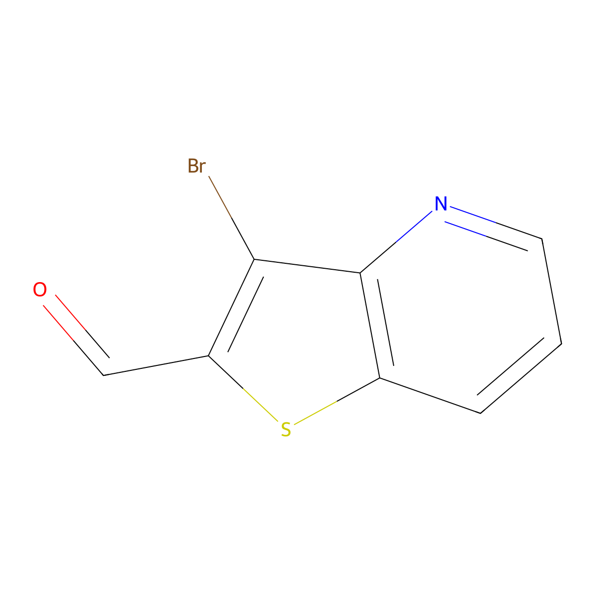 3-Bromothieno[3,2-b]pyridine-2-carbaldehyde molecular structure, CAS 1367941-75-0