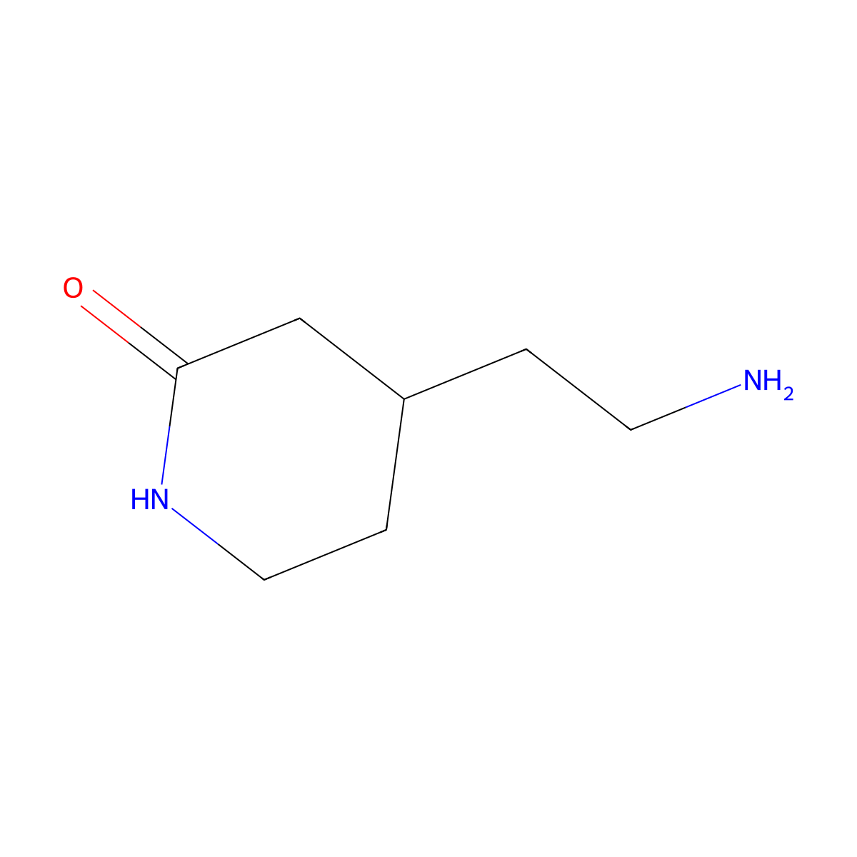 4-(2-Aminoethyl)piperidin-2-one molecular structure, CAS 1367944-79-3