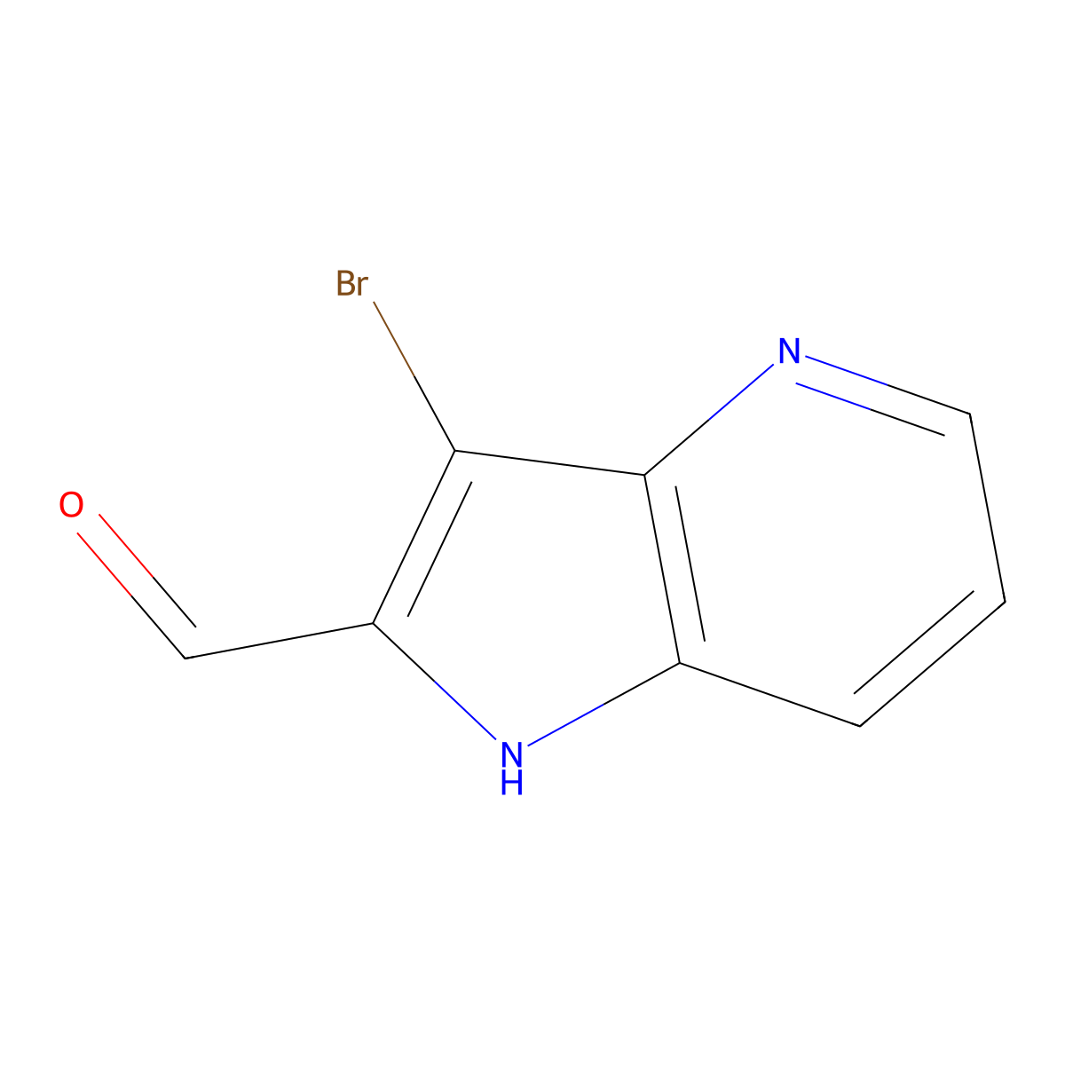 3-bromo-1H-pyrrolo[3,2-b]pyridine-2-carbaldehyde molecular structure, CAS 1367944-93-1