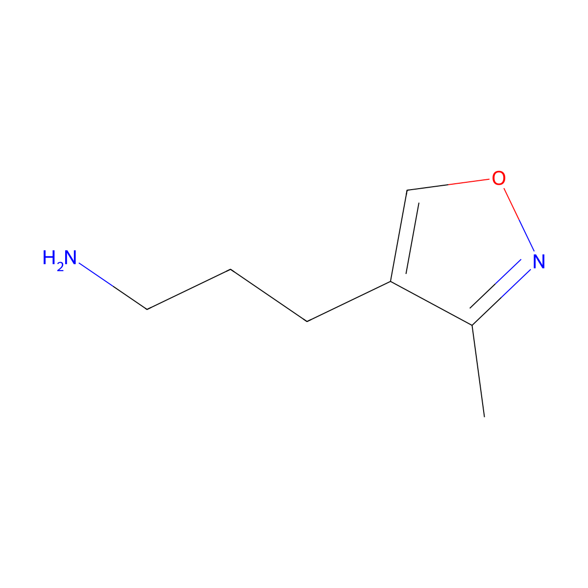 3-(3-Methyl-1,2-oxazol-4-yl)propan-1-amine molecular structure, CAS 1367945-12-7