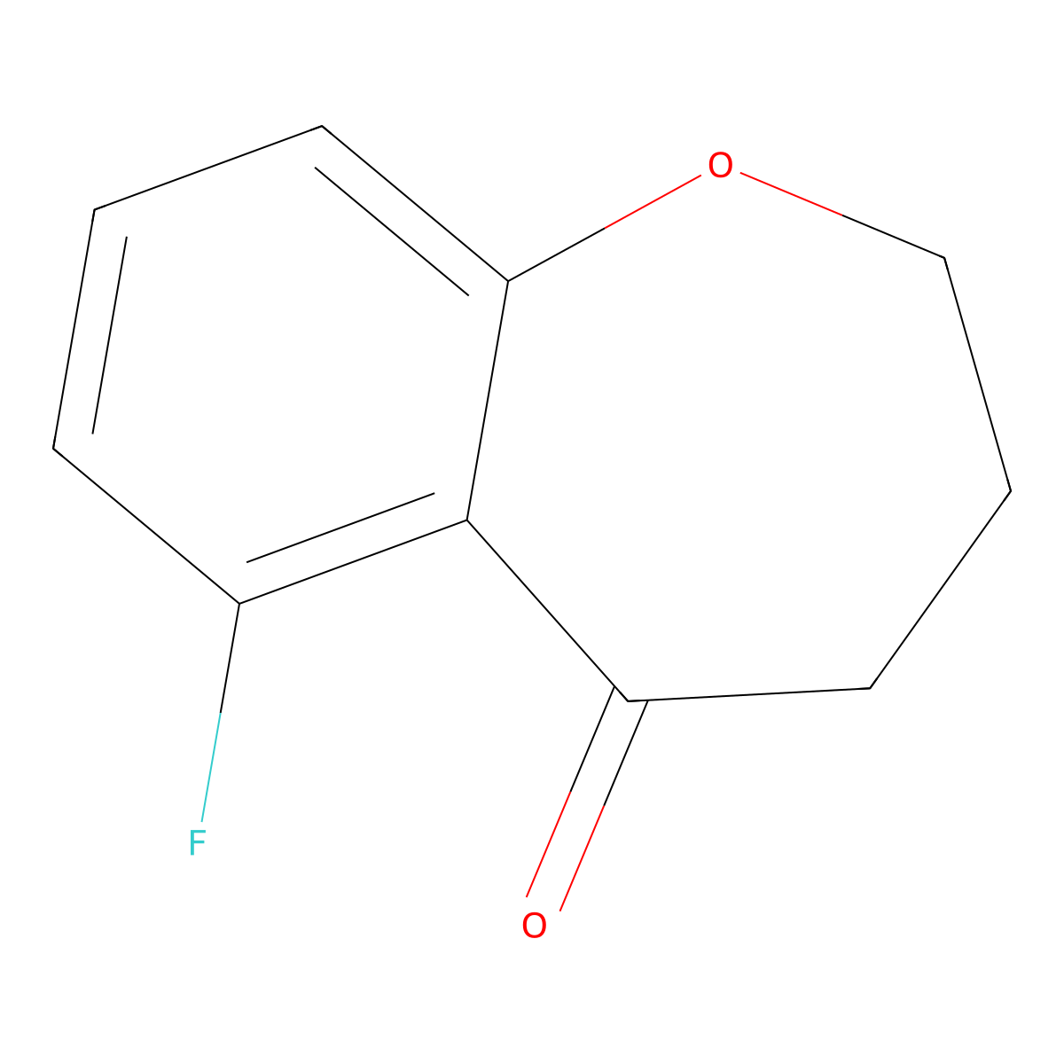 6-Fluoro-2,3,4,5-tetrahydro-1-benzoxepin-5-one molecular structure, CAS 1367946-58-4
