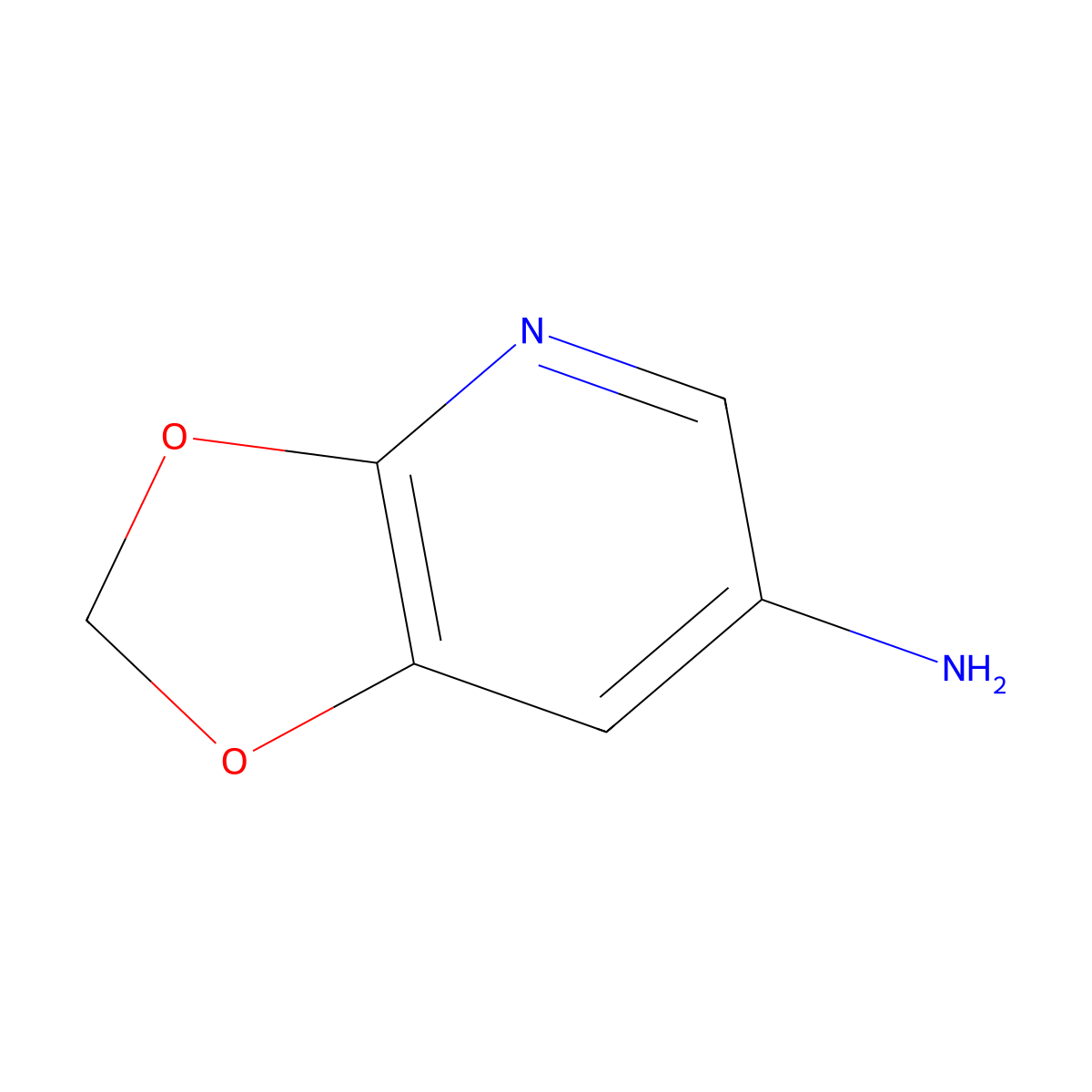2H-(1,3)dioxolo(4,5-b)pyridin-6-amine molecular structure, CAS 1367946-80-2