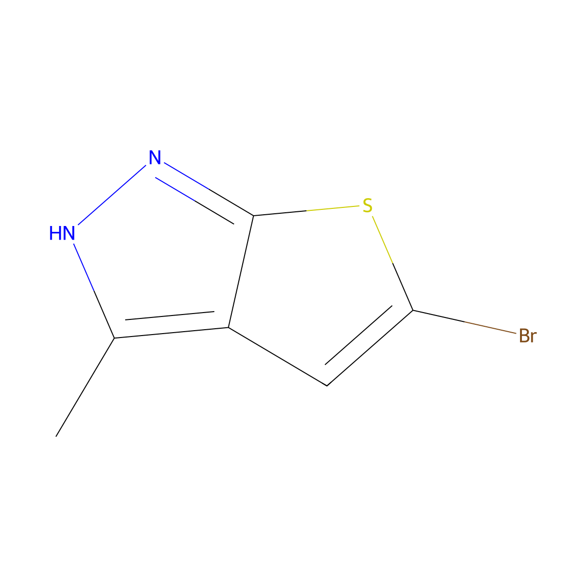 5-bromo-3-methyl-1H-thieno[2,3-c]pyrazole molecular structure, CAS 1367948-54-6