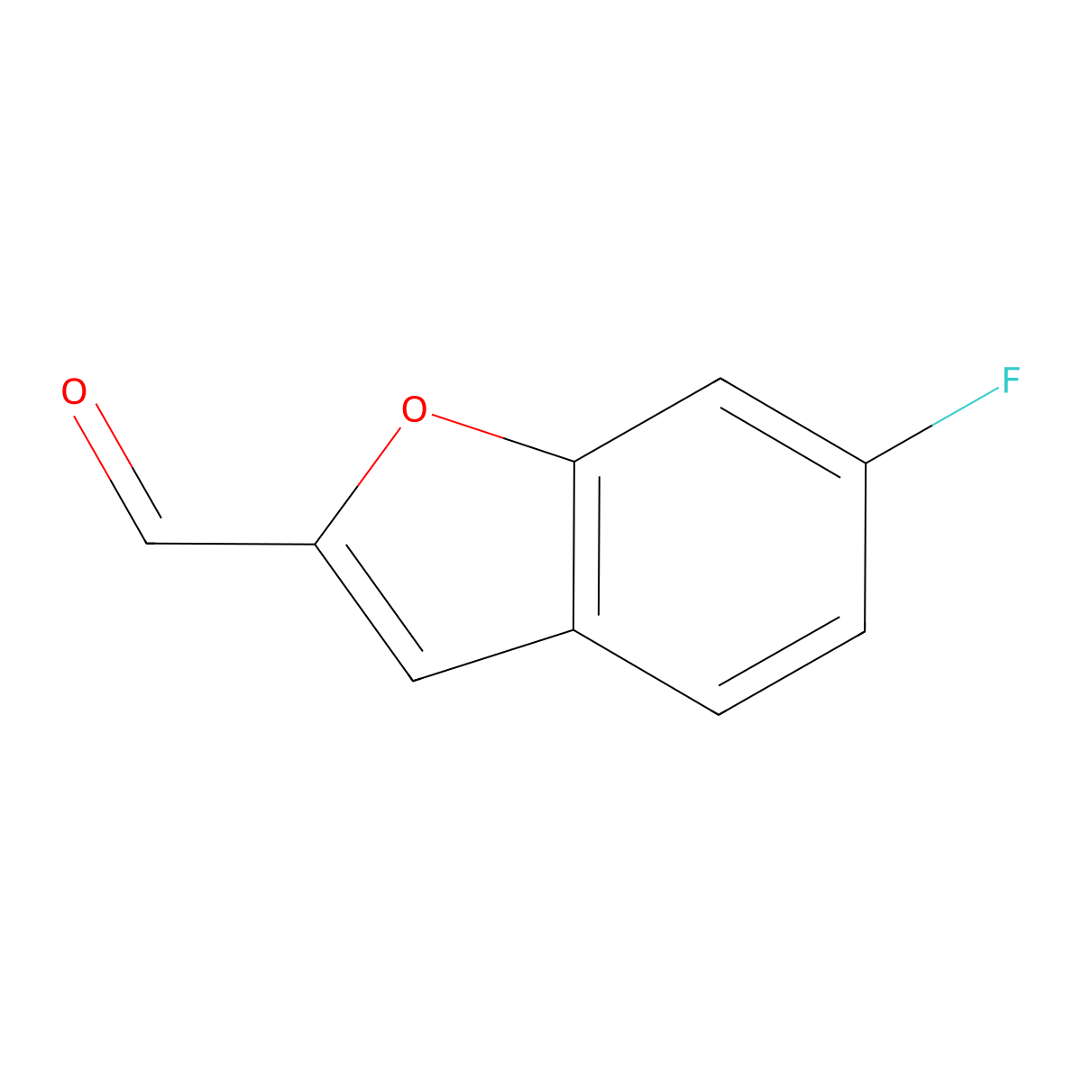 6-Fluorobenzofuran-2-carbaldehyde molecular structure, CAS 1367948-79-5