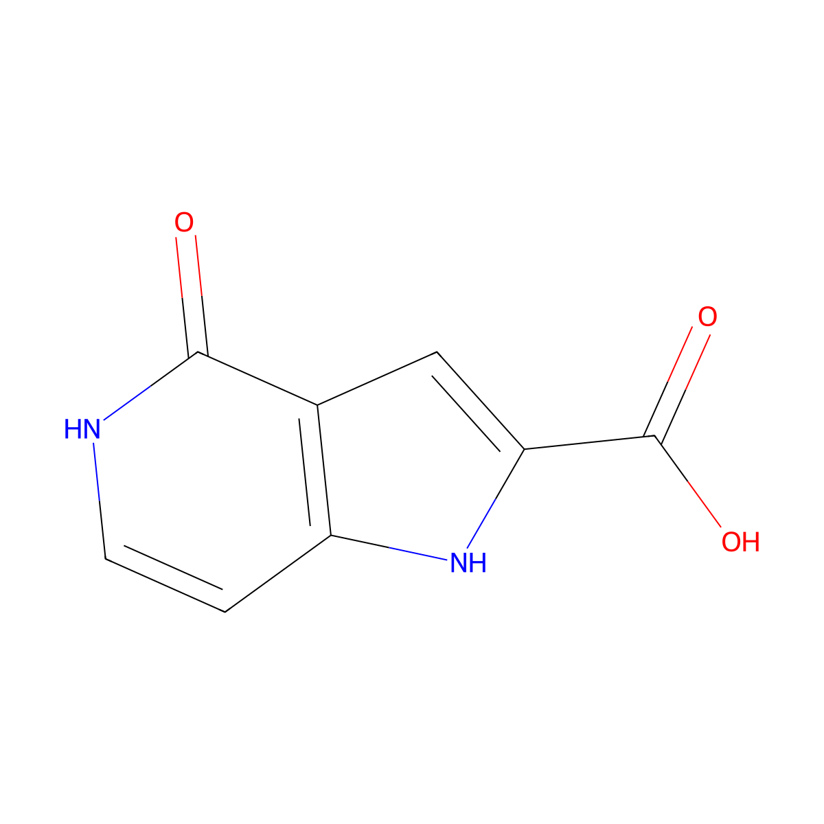 4-hydroxy-1H-pyrrolo(3,2-c)pyridine-2-carboxylic acid molecular structure, CAS 1367948-85-3
