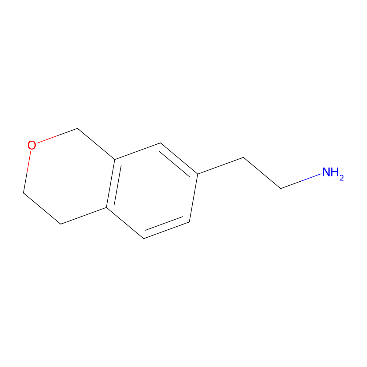 2-(3,4-dihydro-1H-2-benzopyran-7-yl)ethan-1-amine molecular structure, CAS 1367949-05-0