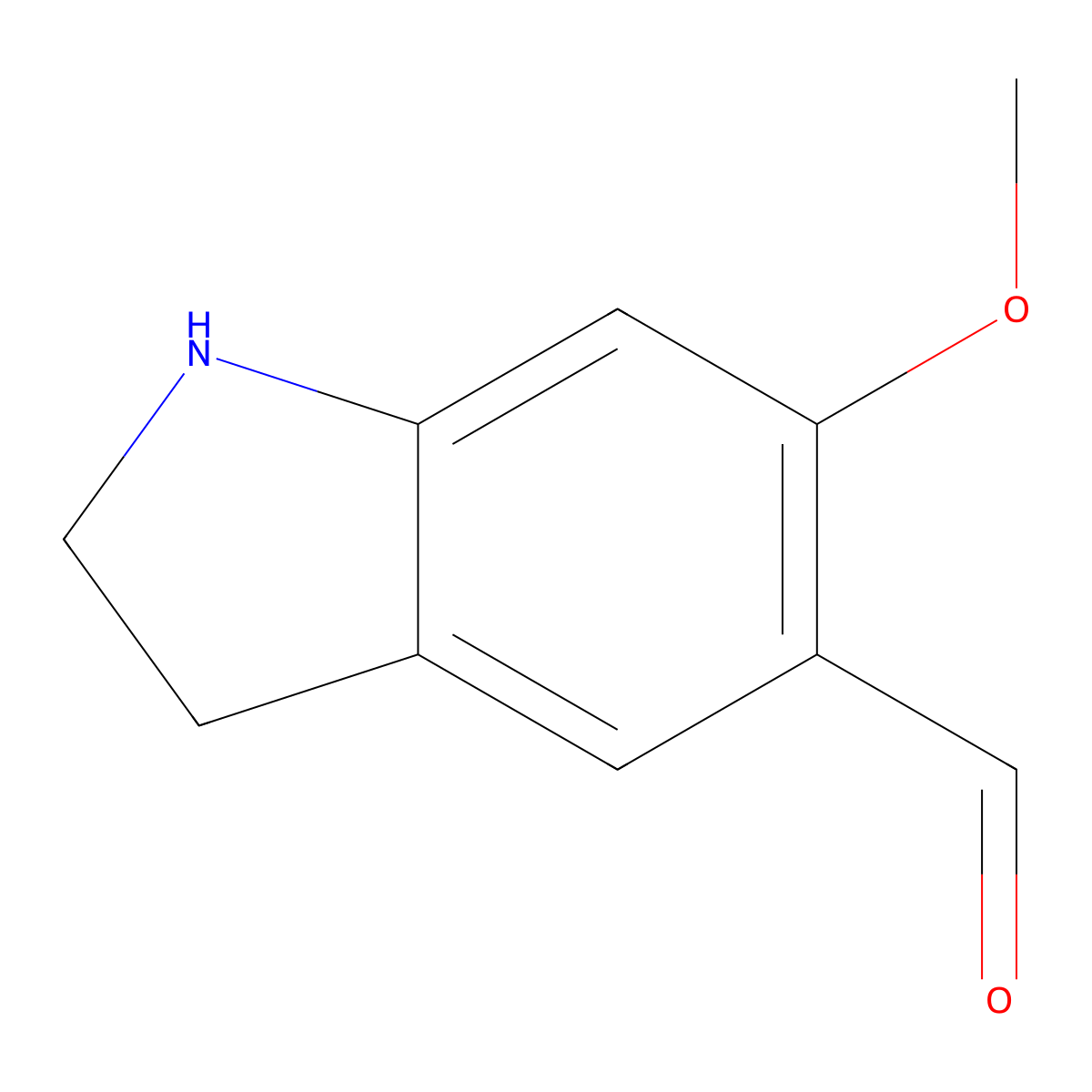 6-Methoxyindoline-5-carbaldehyde molecular structure, CAS 1367949-53-8