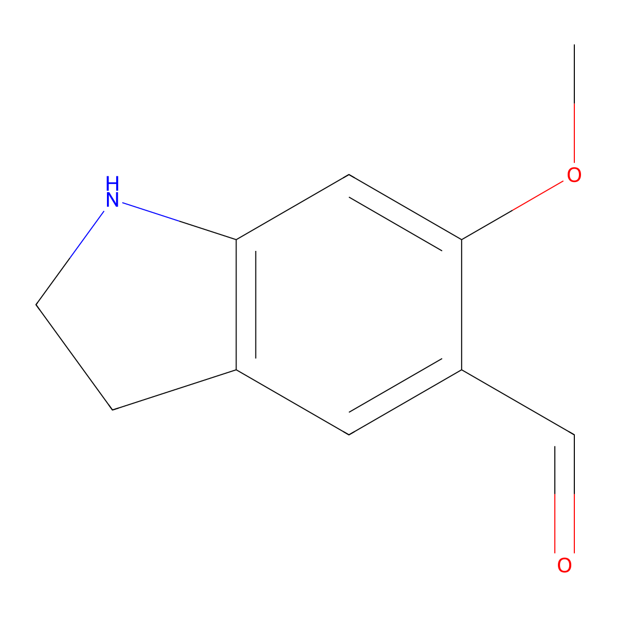 6-Methoxyindoline-5-carbaldehyde molecular structure, CAS 1367949-53-8