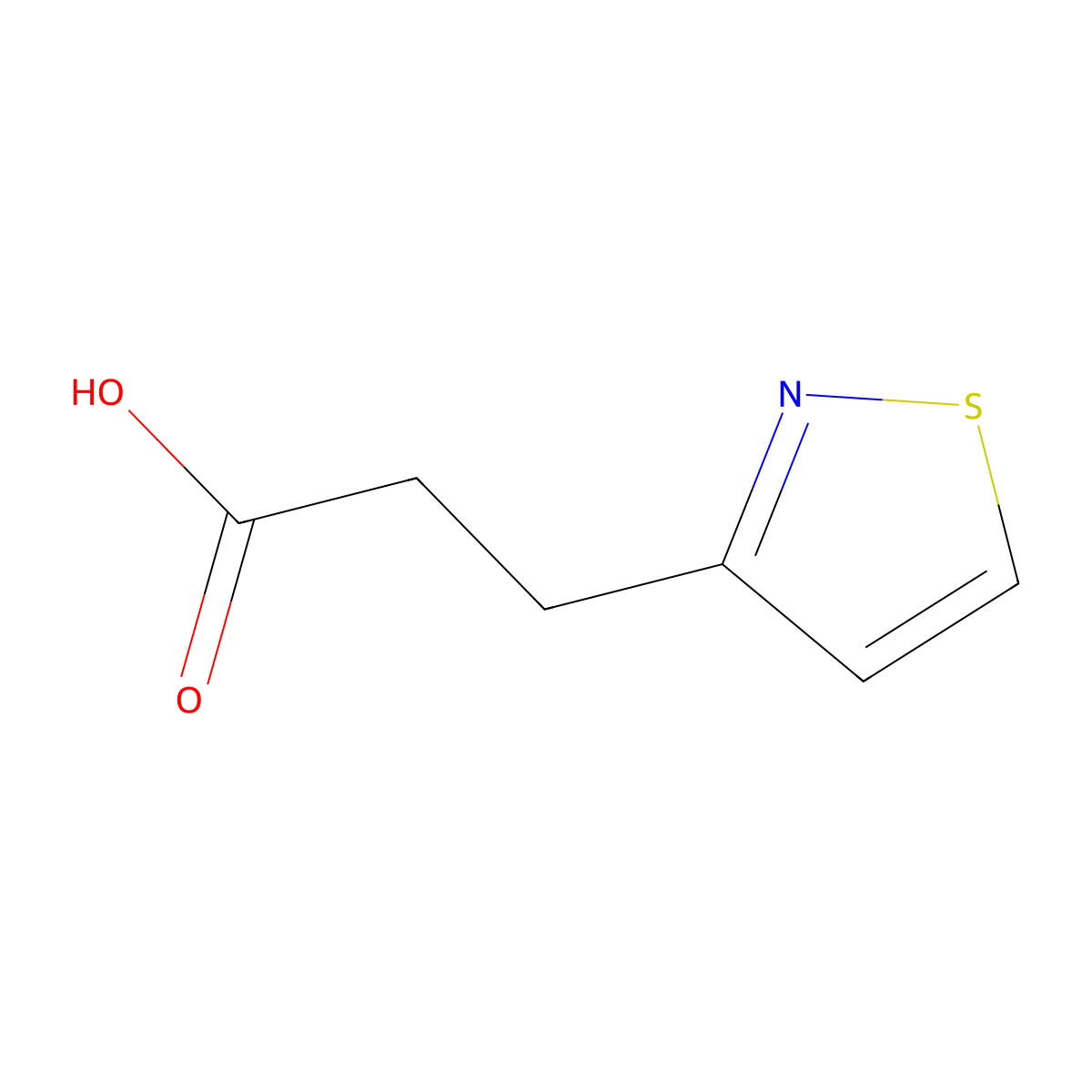 3-(1,2-Thiazol-3-yl)propanoic acid molecular structure, CAS 1367951-20-9